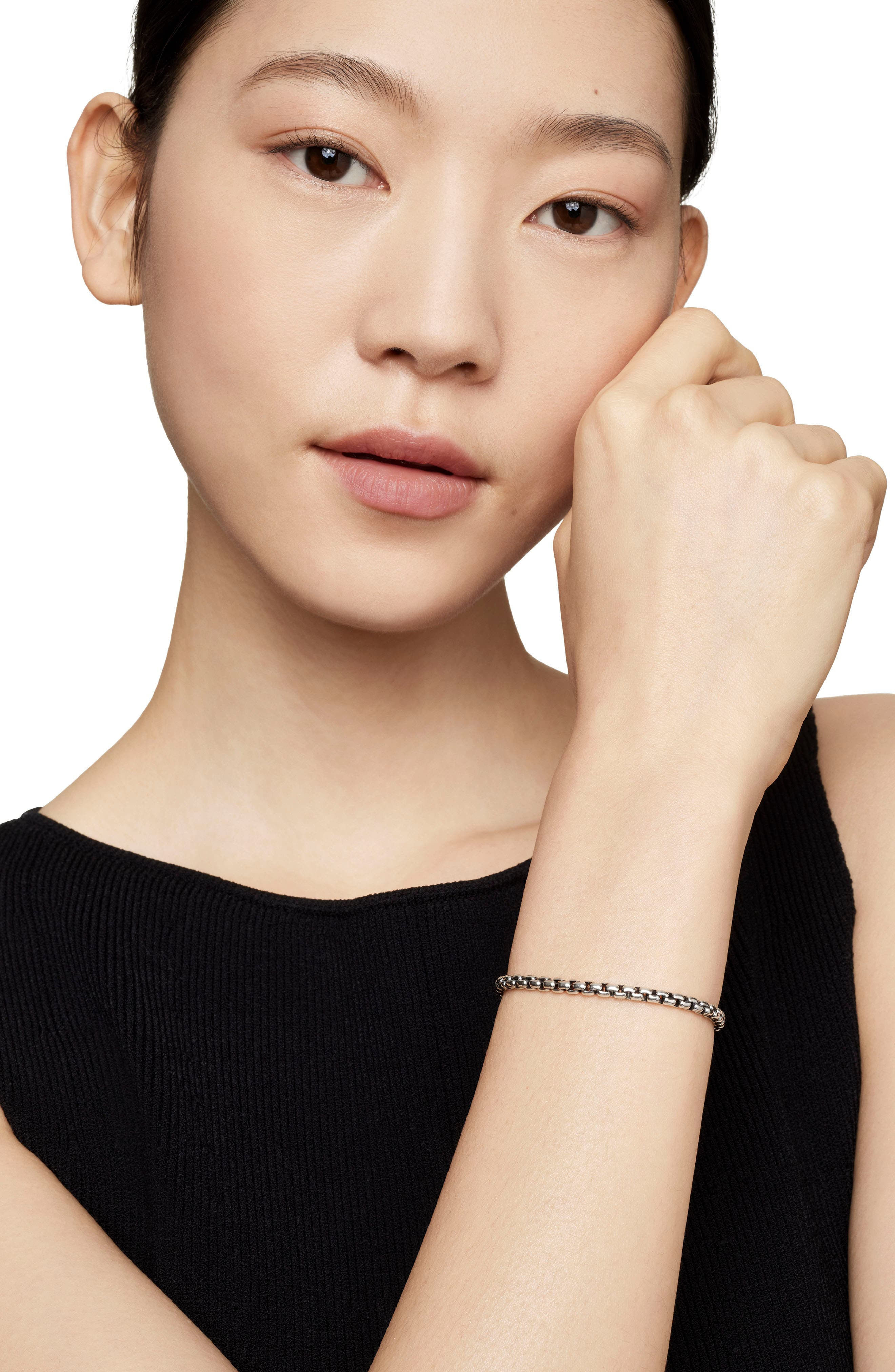 David Yurman Bel Aire Collection® Sterling Silver Bracelet with 14K Yellow Gold, 4mm in Silver/Gold  - 3