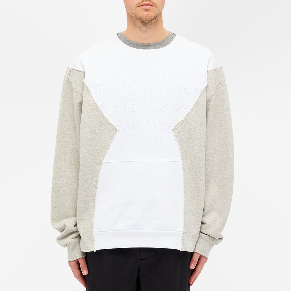 Maison Margiela 10 Cut & Sew Embroidered Logo Crew Sweat - 3