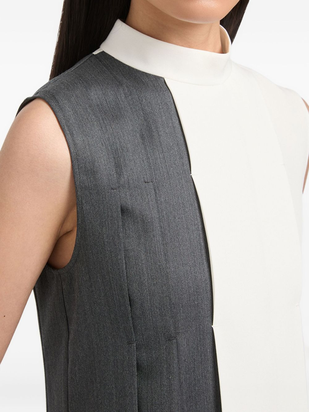 asymmetrical panelled blouse - 4