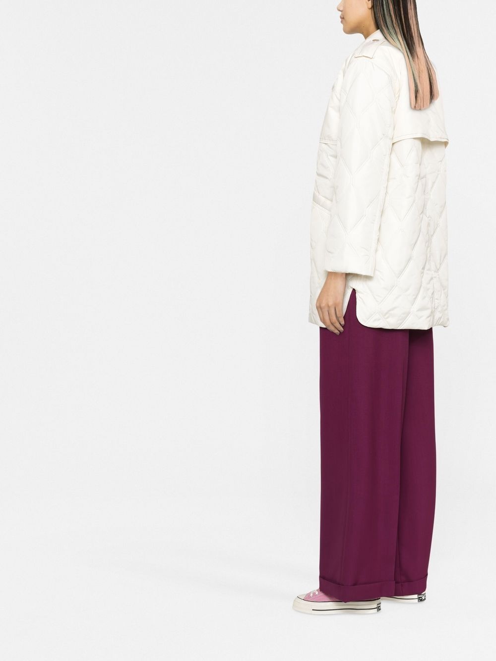 quilted zip-up jacket - 3
