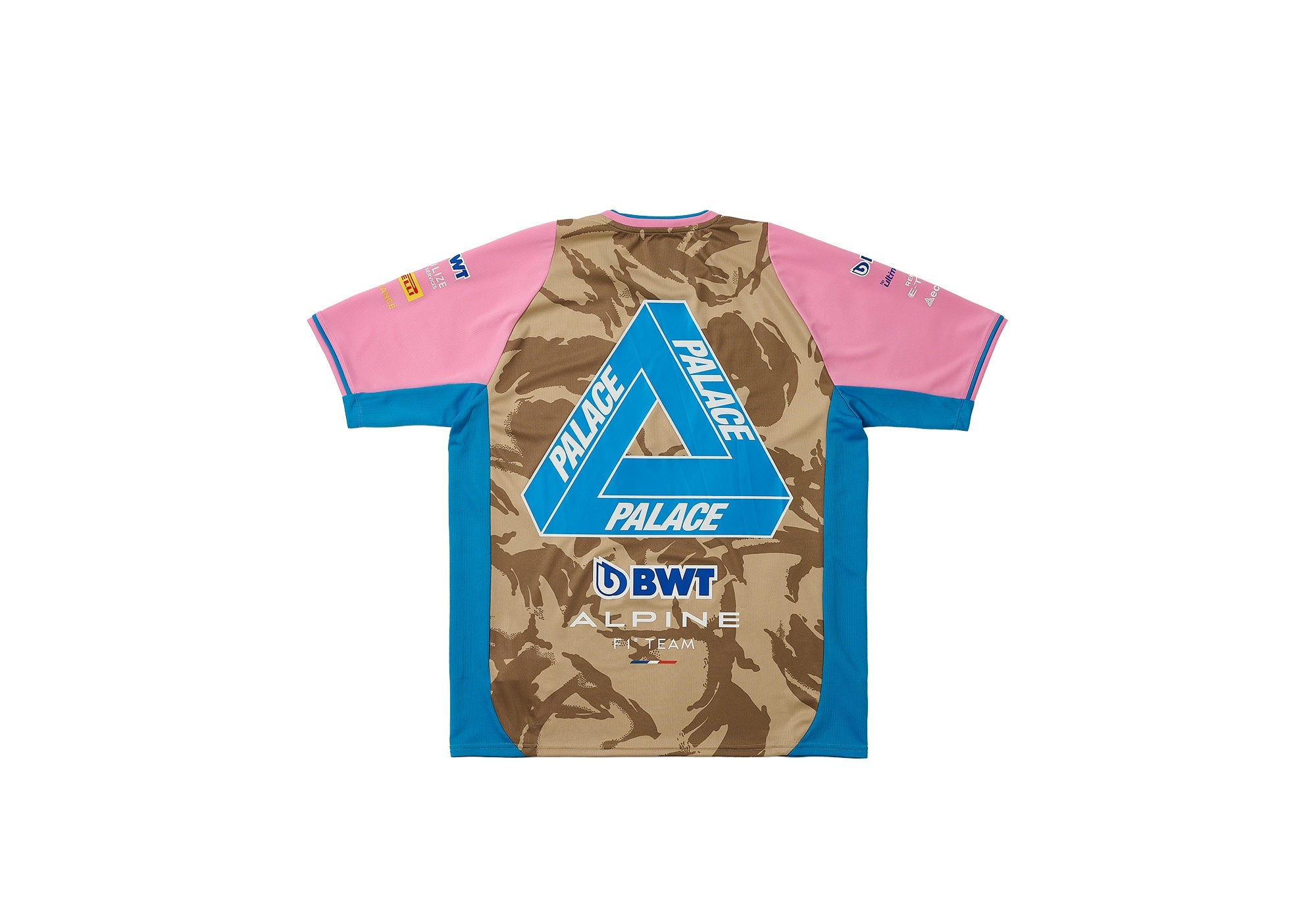 PALACE PALACE KAPPA FOR ALPINE DRIVER JERSEY DESERT CAMO | REVERSIBLE