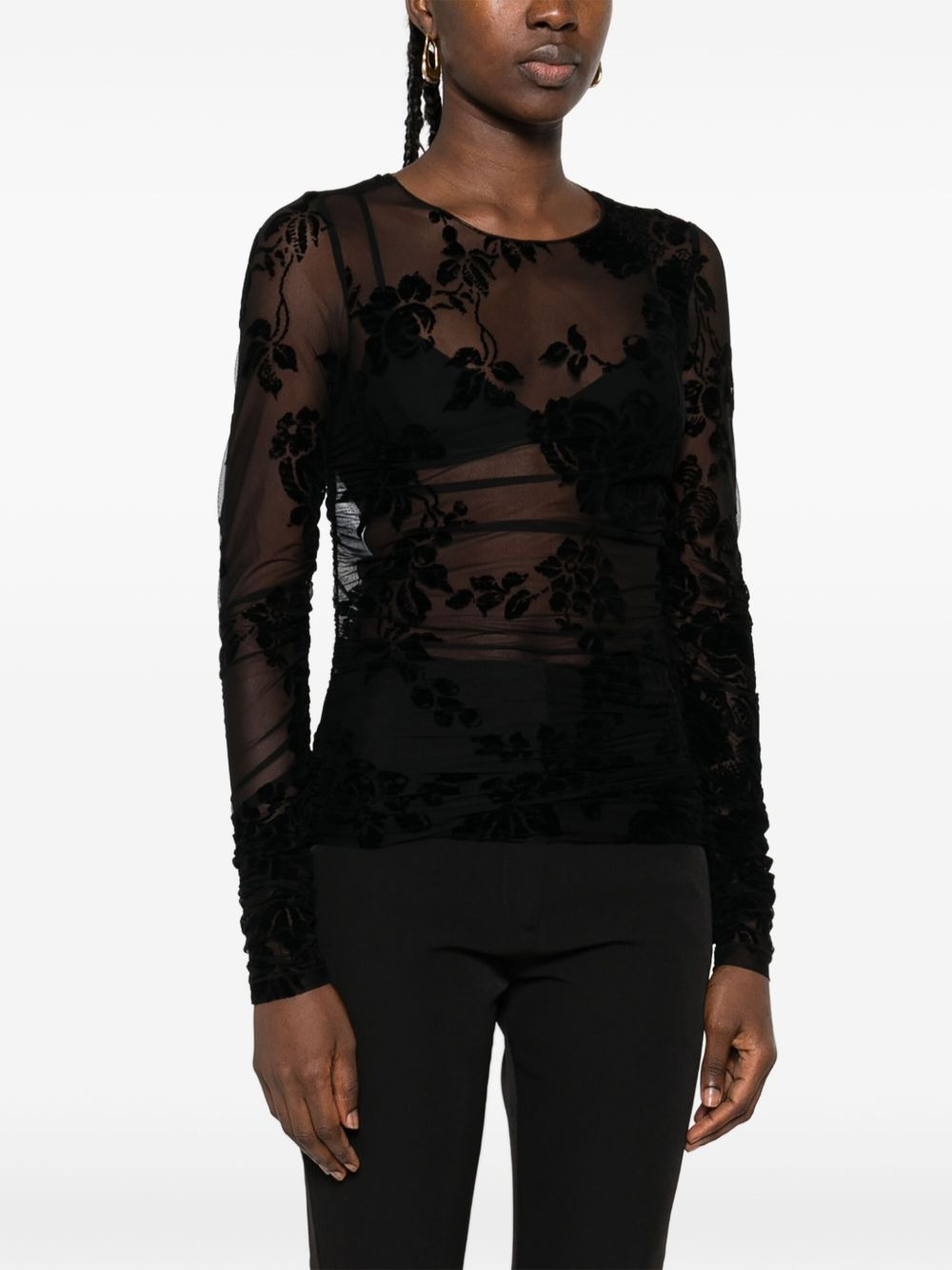 floral-print top - 3