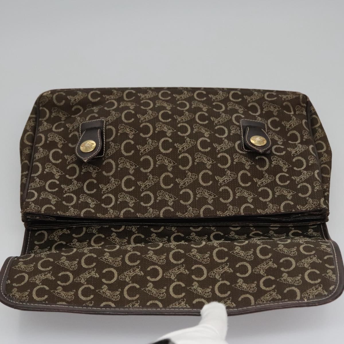 CELINE C Sulky Hand Bag Canvas Brown - 10