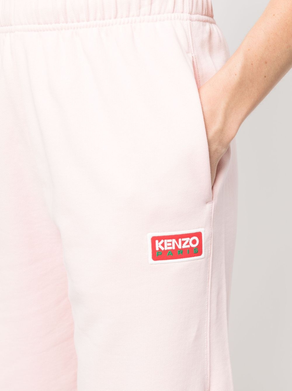 logo-embroidered cotton track pants - 5