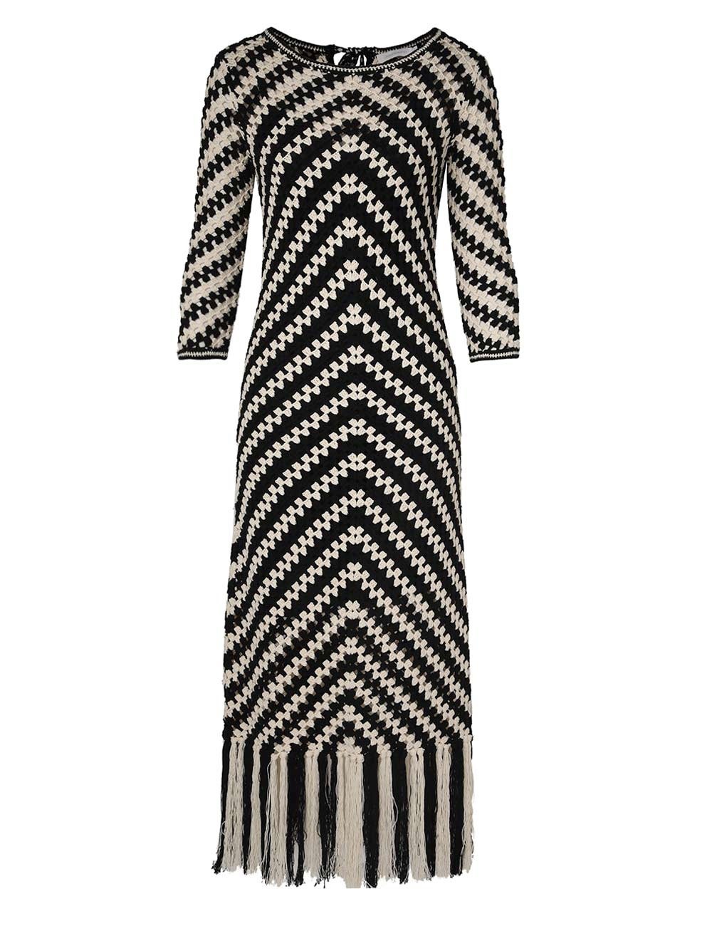 ワンピース Zimmermann Halliday Hand Crochet Dress (9760DSS241 CHV) Zimmermann Halliday Hand-Crocheted Midi-Dress | Saks Fifth