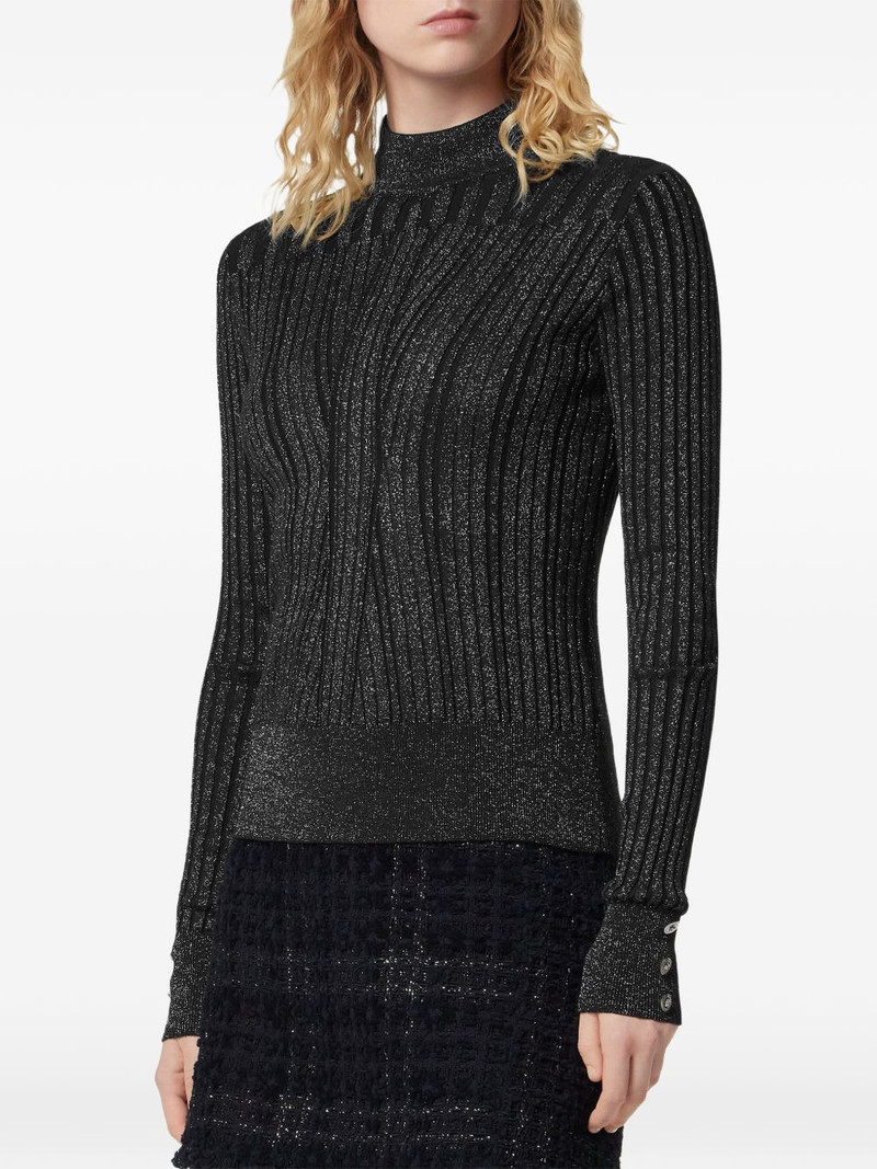 button-detail cotton sweater 3