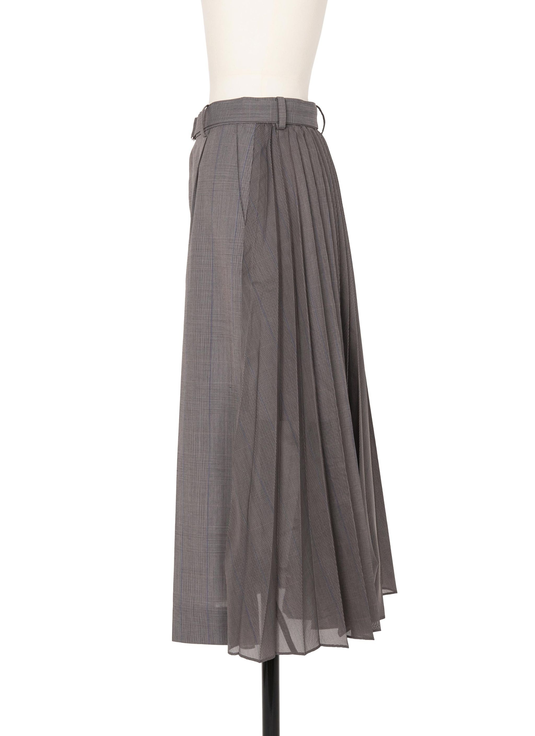 Chalk Stripe / Glencheck Skirt - 2