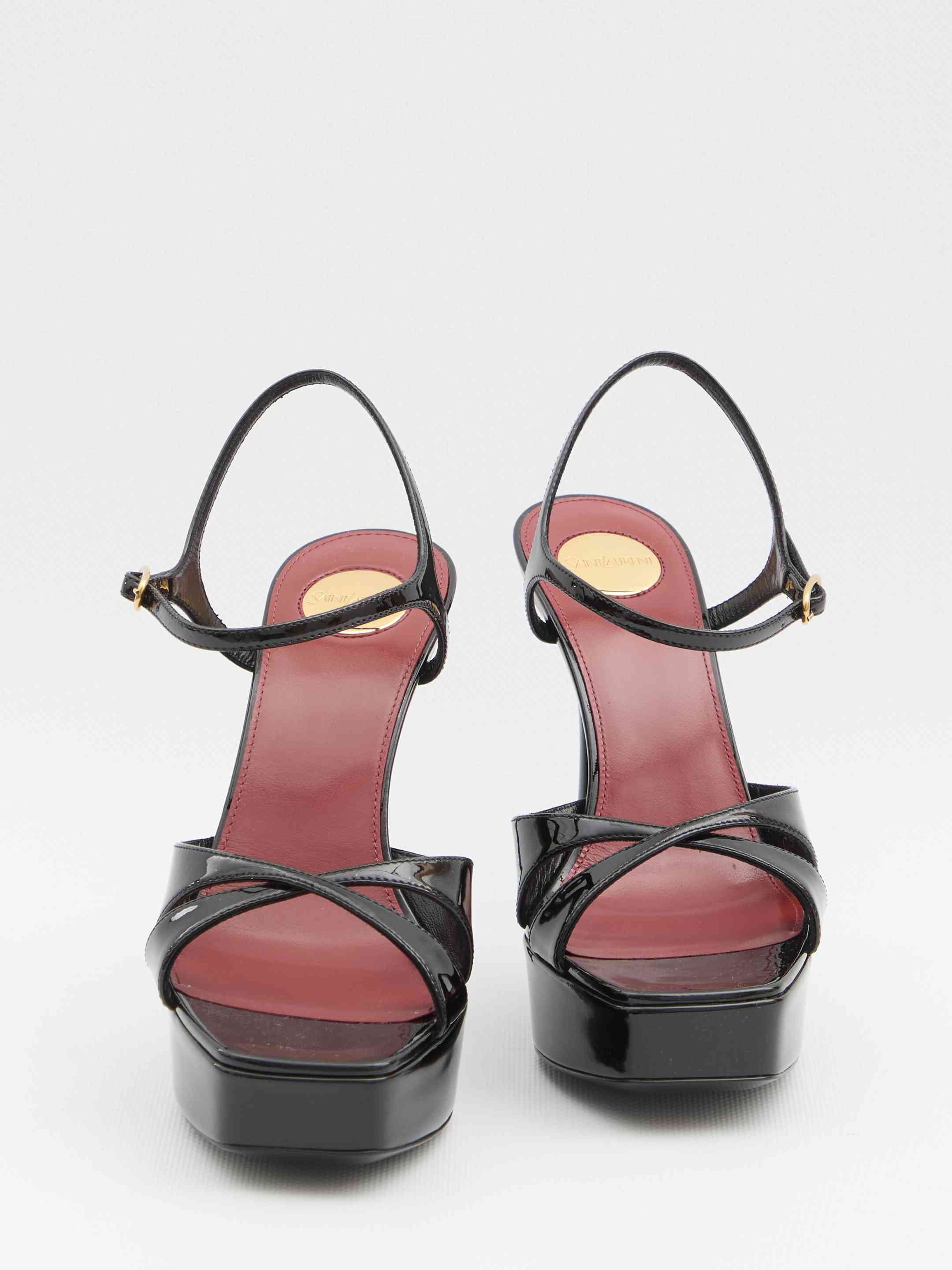 Saint Laurent Women Black Leather Sandals - 5