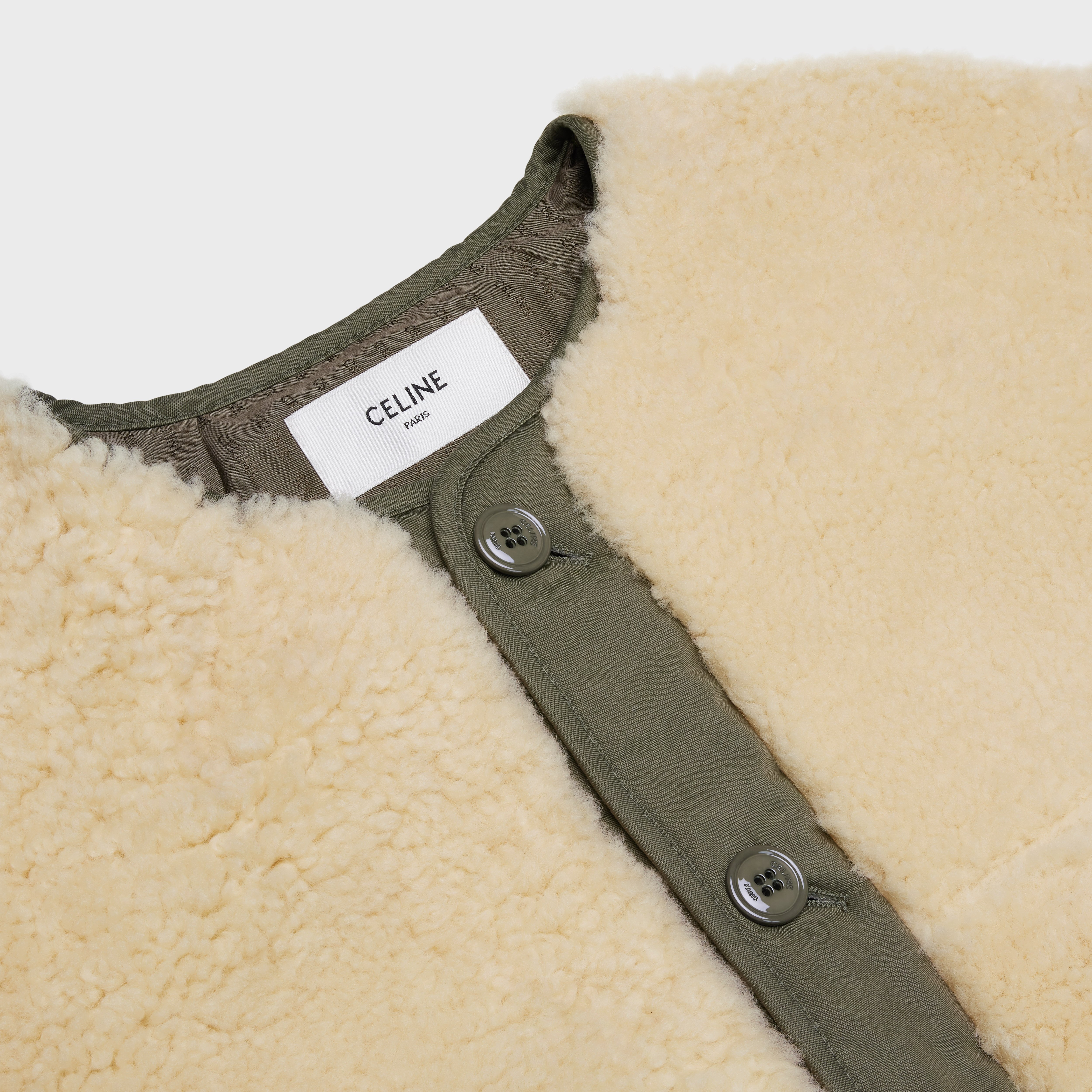 ARMY-STYLE SHEARLING COAT - 3