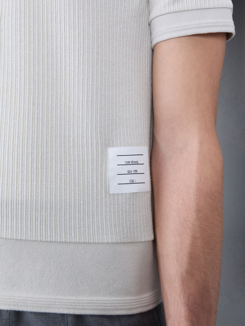 Thermal Rib Ottoman Stripe Short Sleeve Polo 6