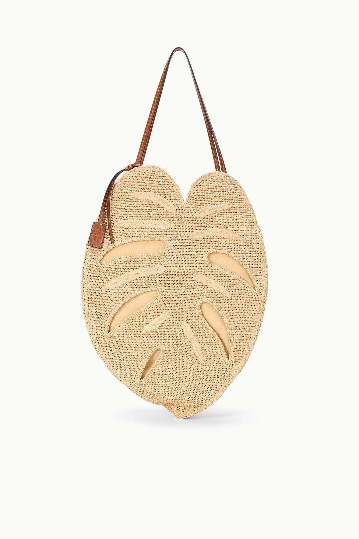STAUD LARGE PALM RAFFIA BAG NATURAL - 1