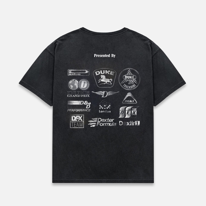 DR Sponsors Washed Black Mono T-Shirt 1