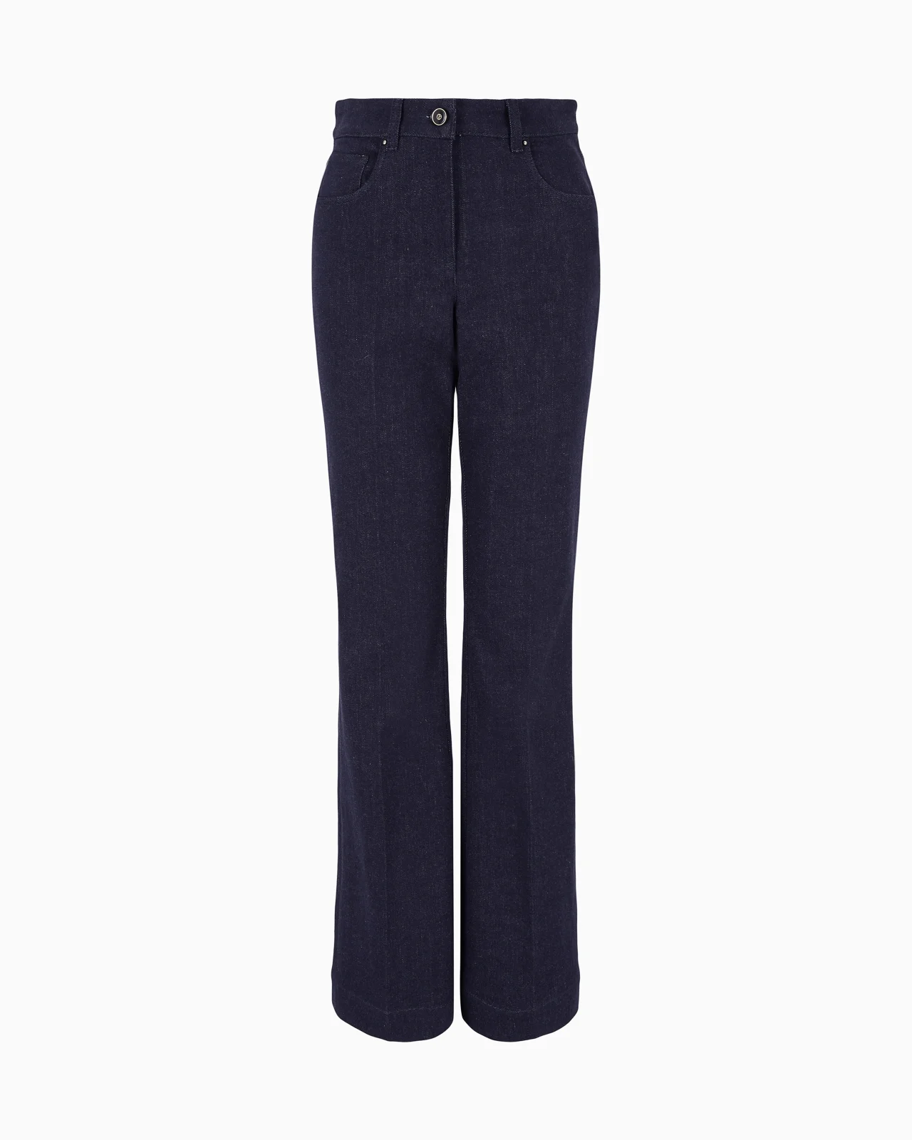 Denim Collection stretch cotton denim five-pocket flared trousers - 1