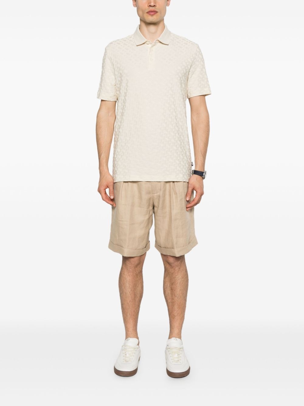 patterned-jacquard polo shirt - 2