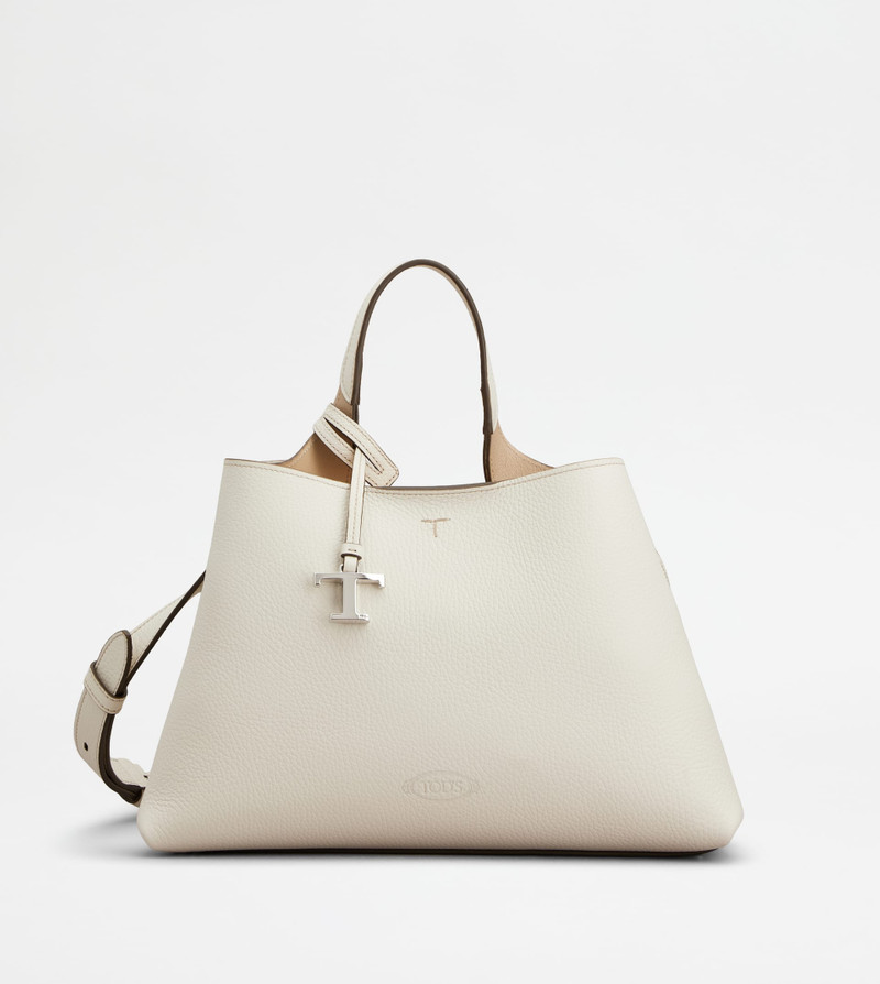 BAG IN LEATHER SMALL - WHITE, NATURAL 1