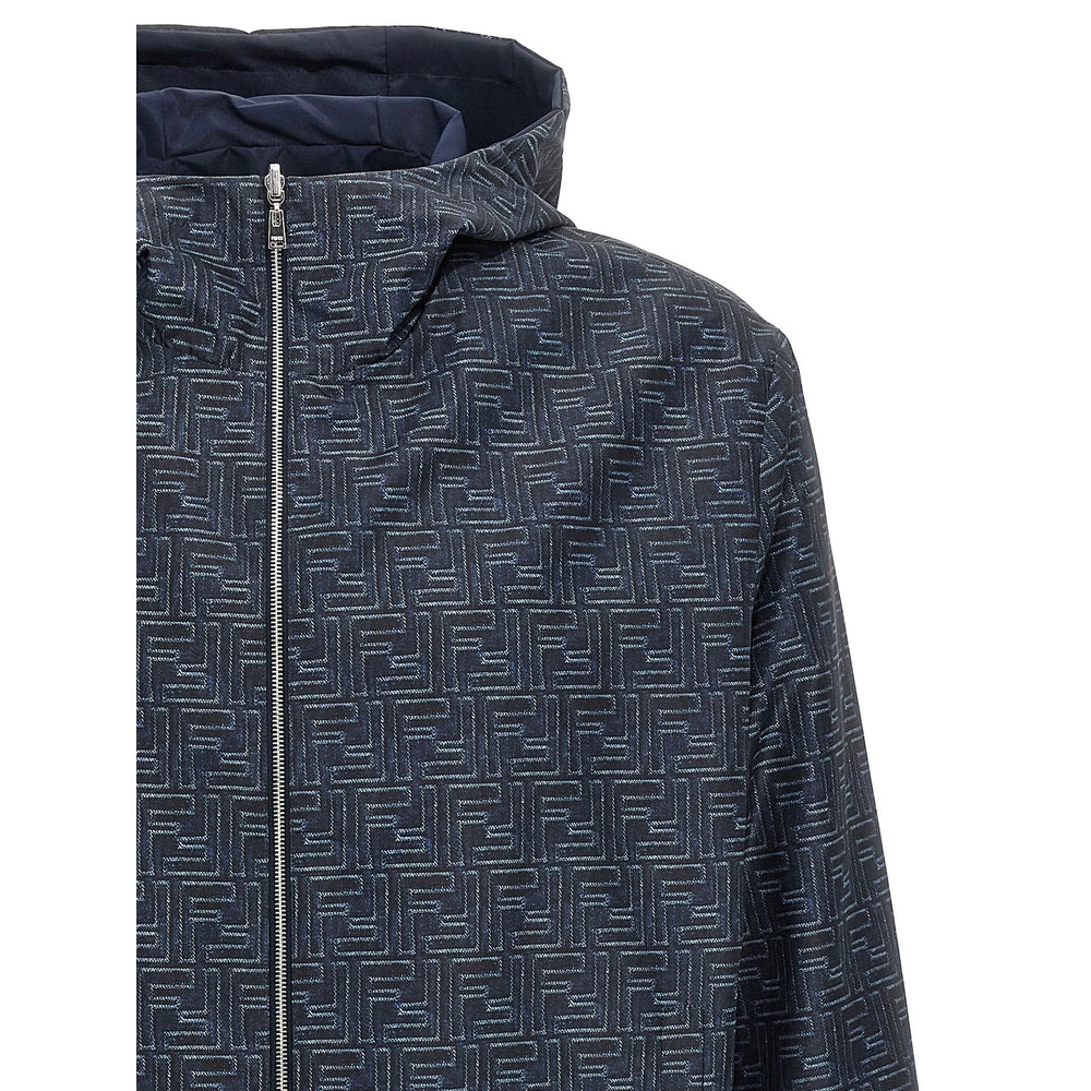 Fendi Blue Jackets - Hooded Jackets Men - 2
