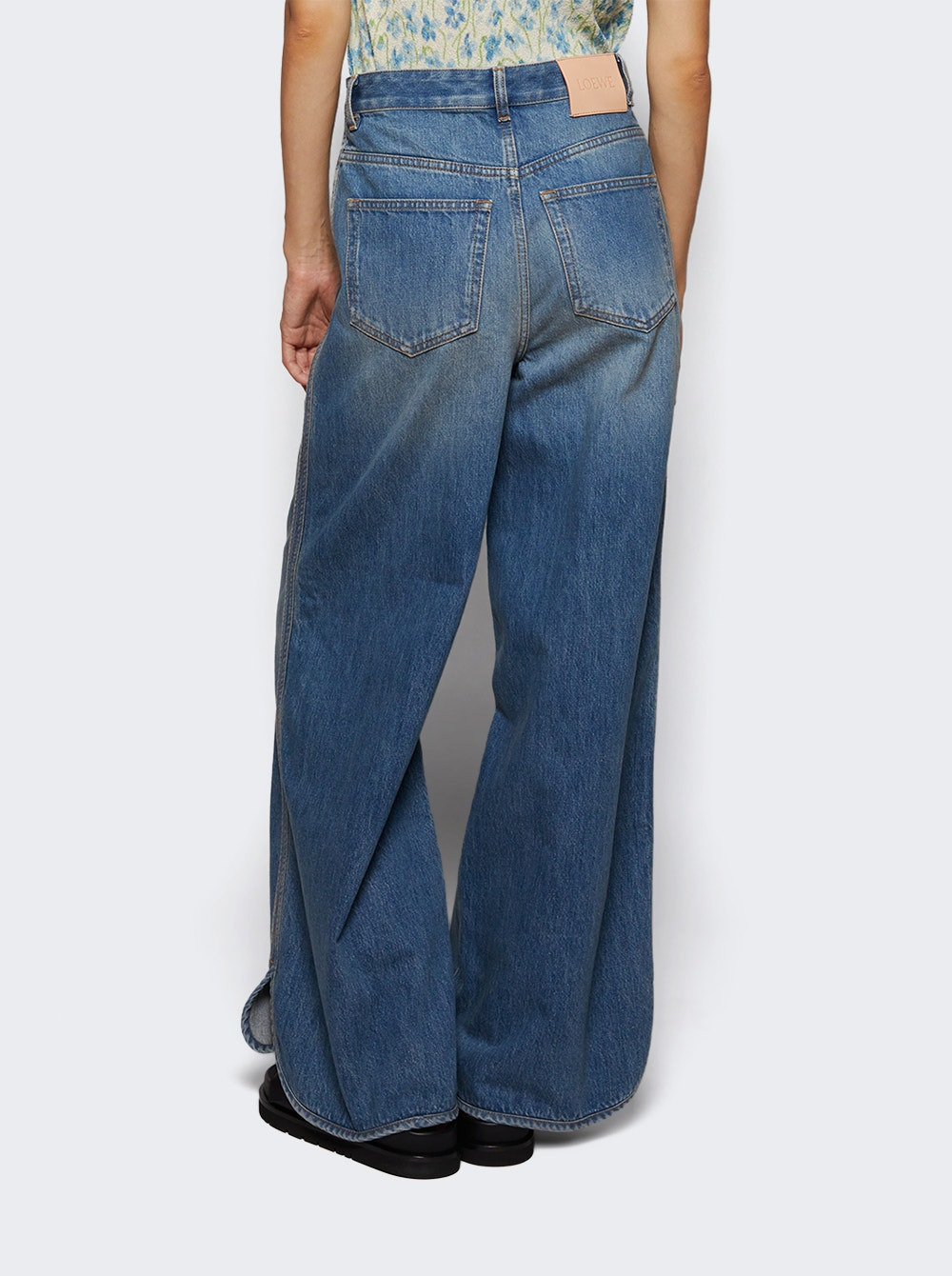 Piping Detail Jeans Blue - 4