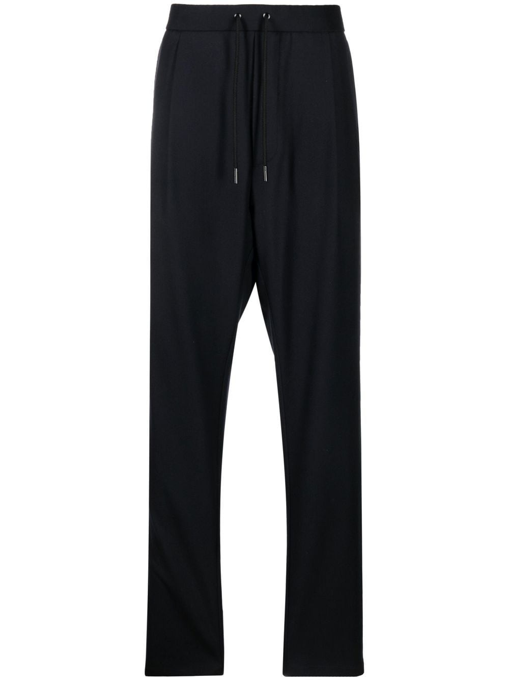 drawstring virgin wool track trousers - 1