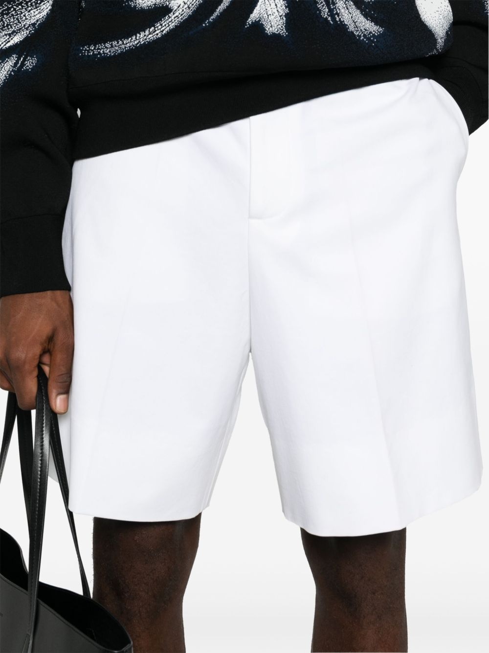 high-waisted straight-leg shorts - 5