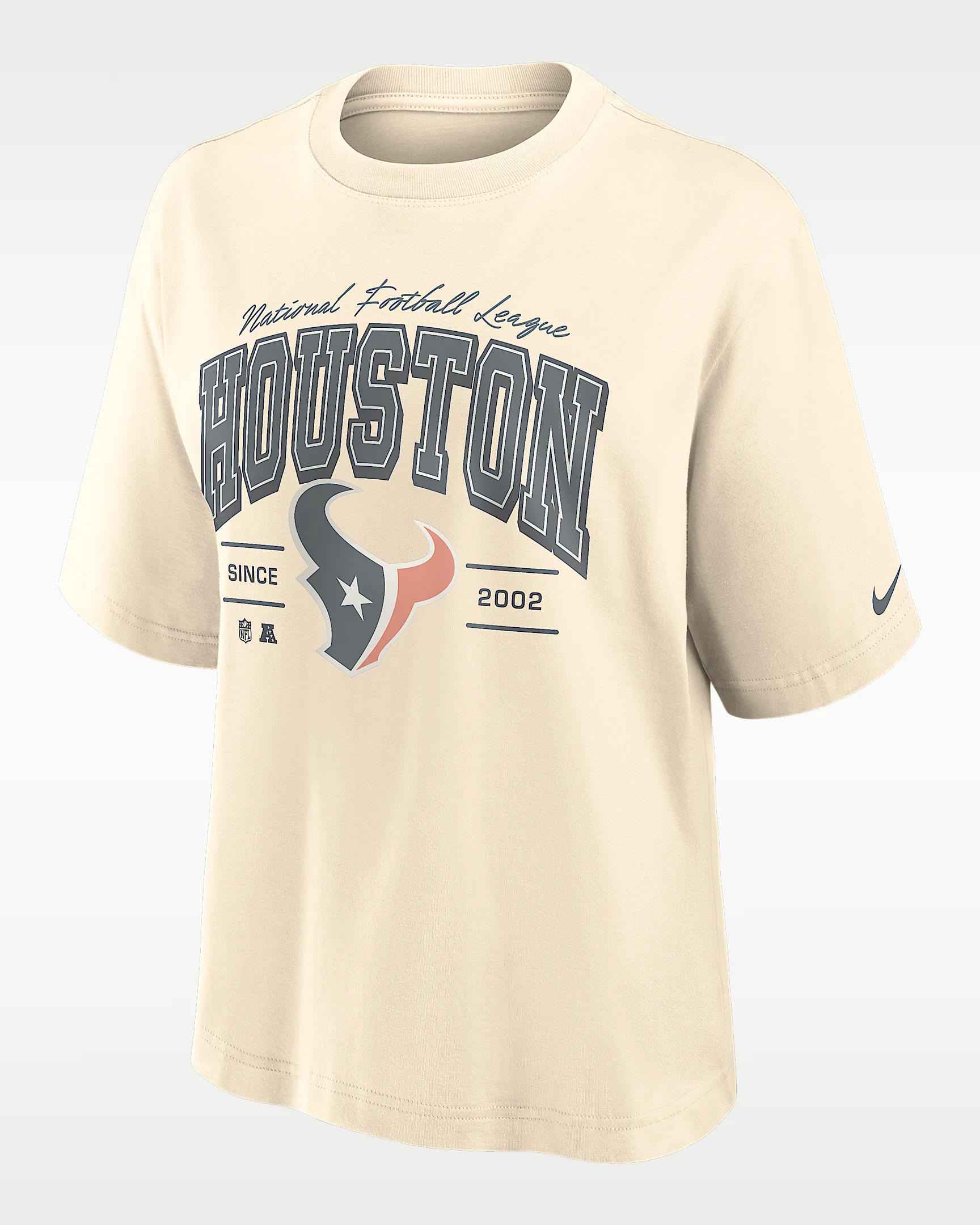 Houston Texans Vintage Mod Boxy Women's Nike NFL T-Shirt - 1