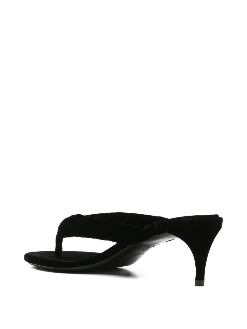 55mm velvet knotted thong mules - 3