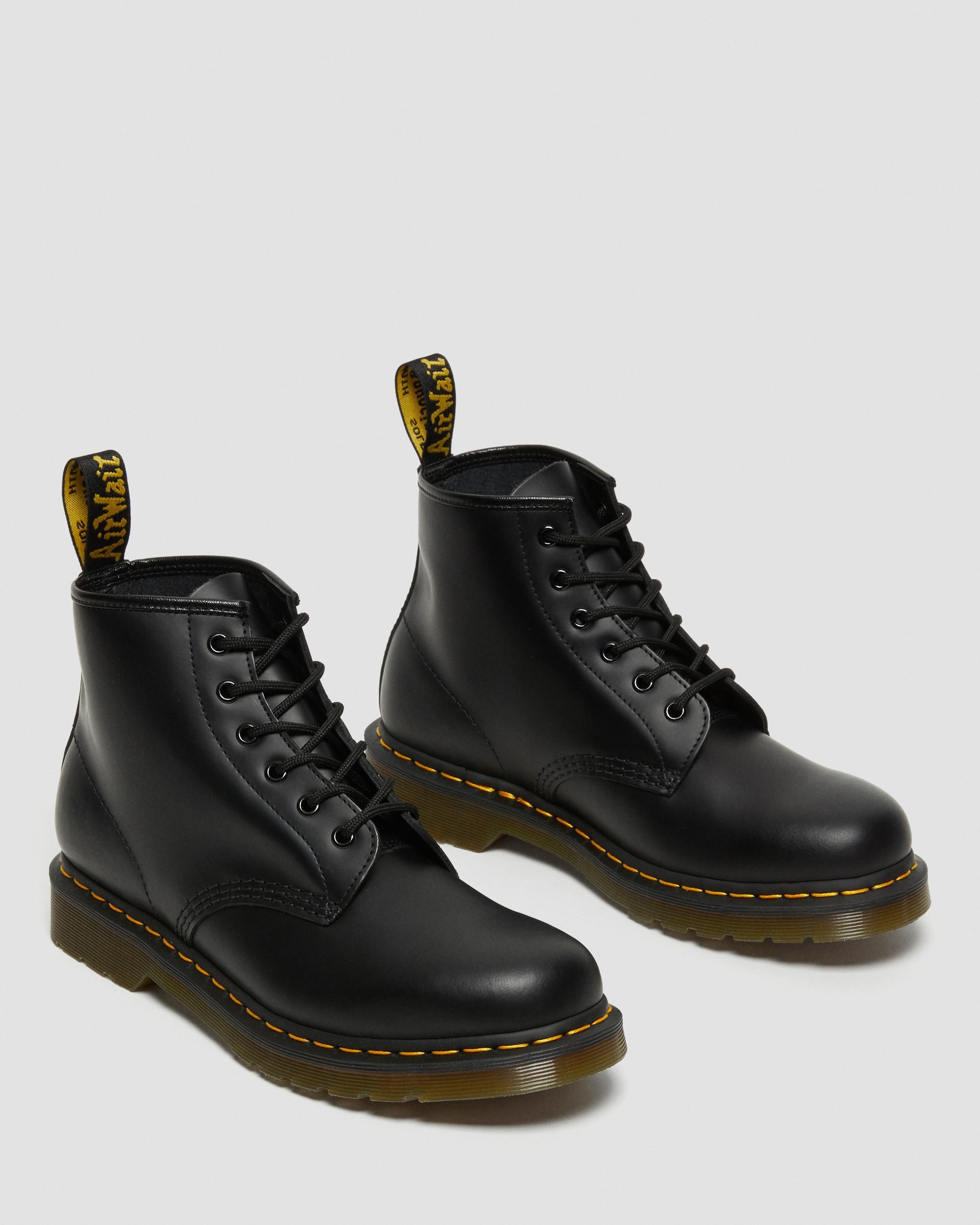 101 Yellow Stitch Smooth Leather Ankle Boots - 9