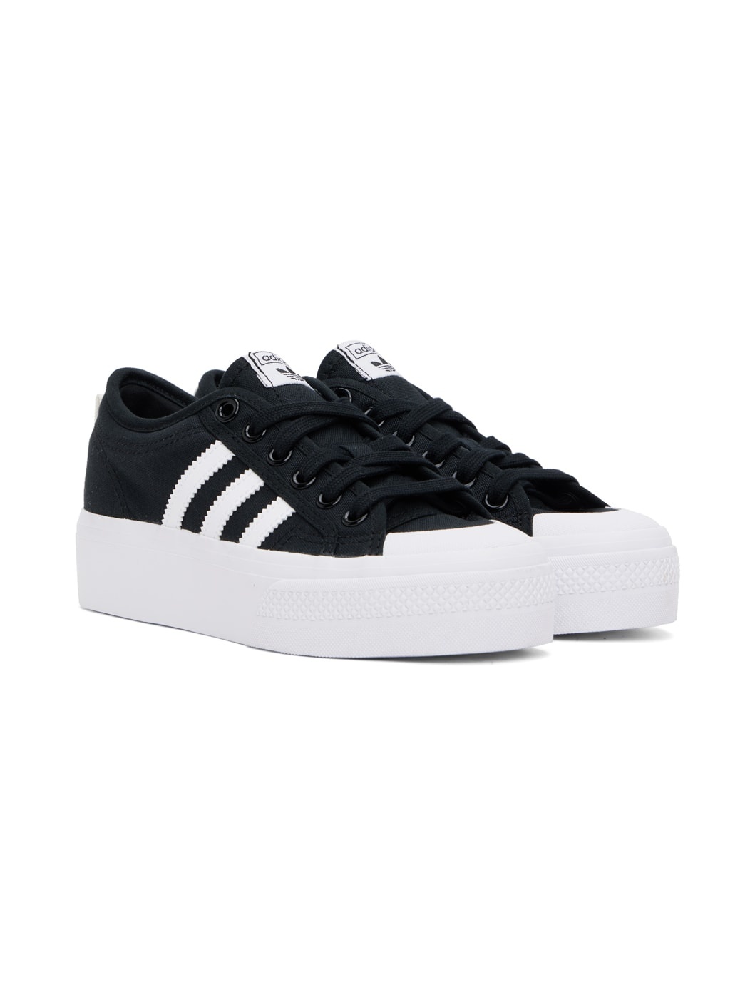 Black & White Nizza Platform Sneakers - 4