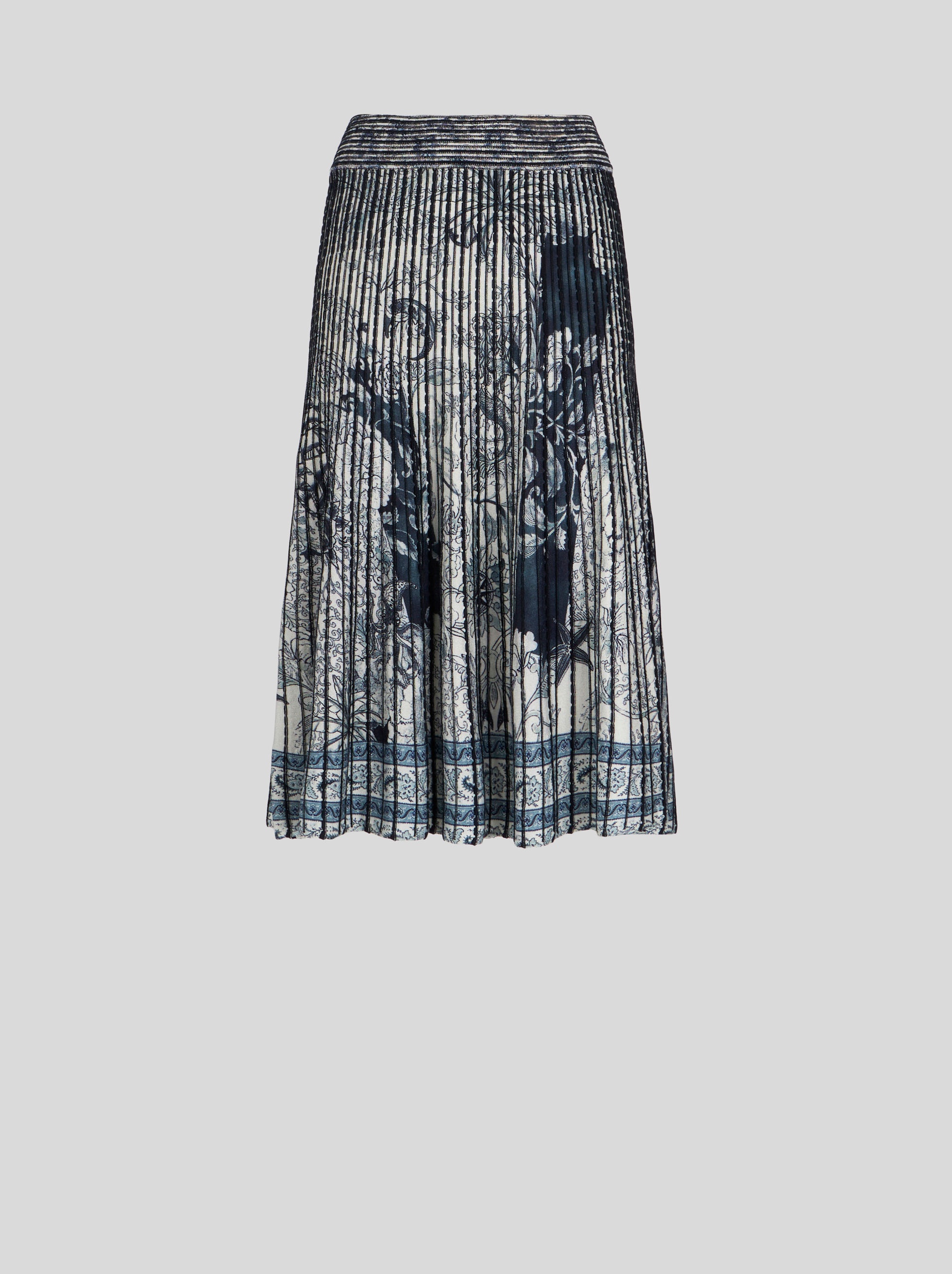 FLARED JERSEY SKIRT WITH PRINT - 1