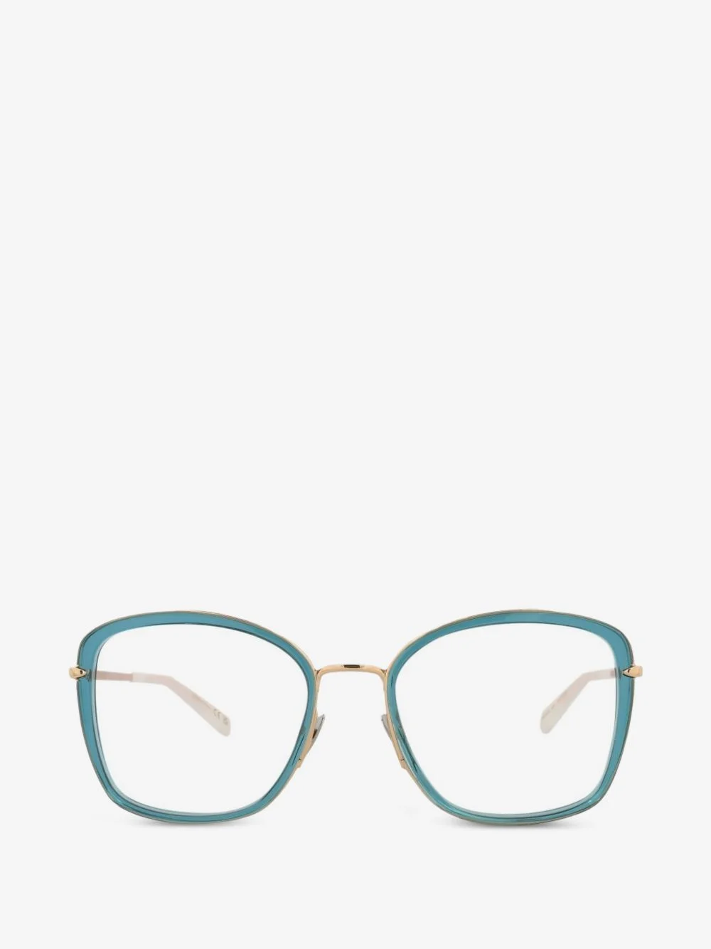 geometric-frame glasses - 1