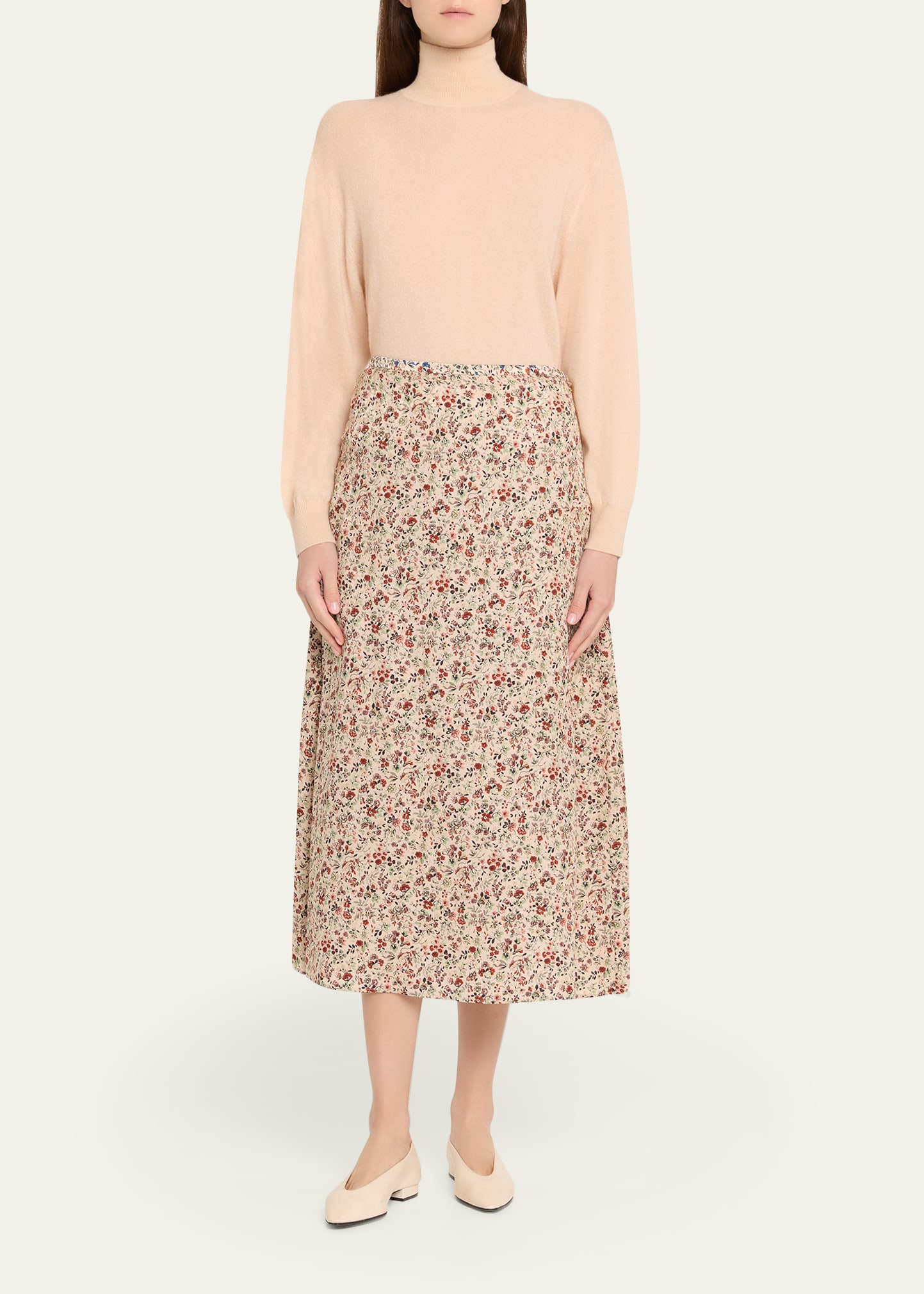Camino Cashmere-Silk Turtleneck Sweater - 2