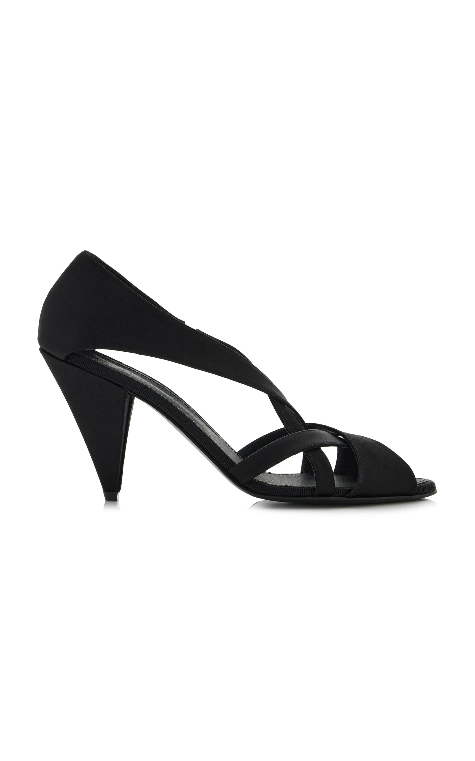 Satin Sandals black - 1