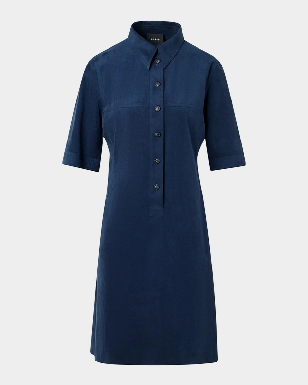 Techno Ultrasuede Mini Polo Shirtdress - 1