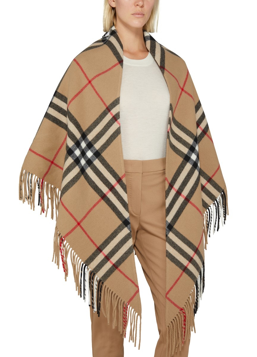 Large checked cape - 4
