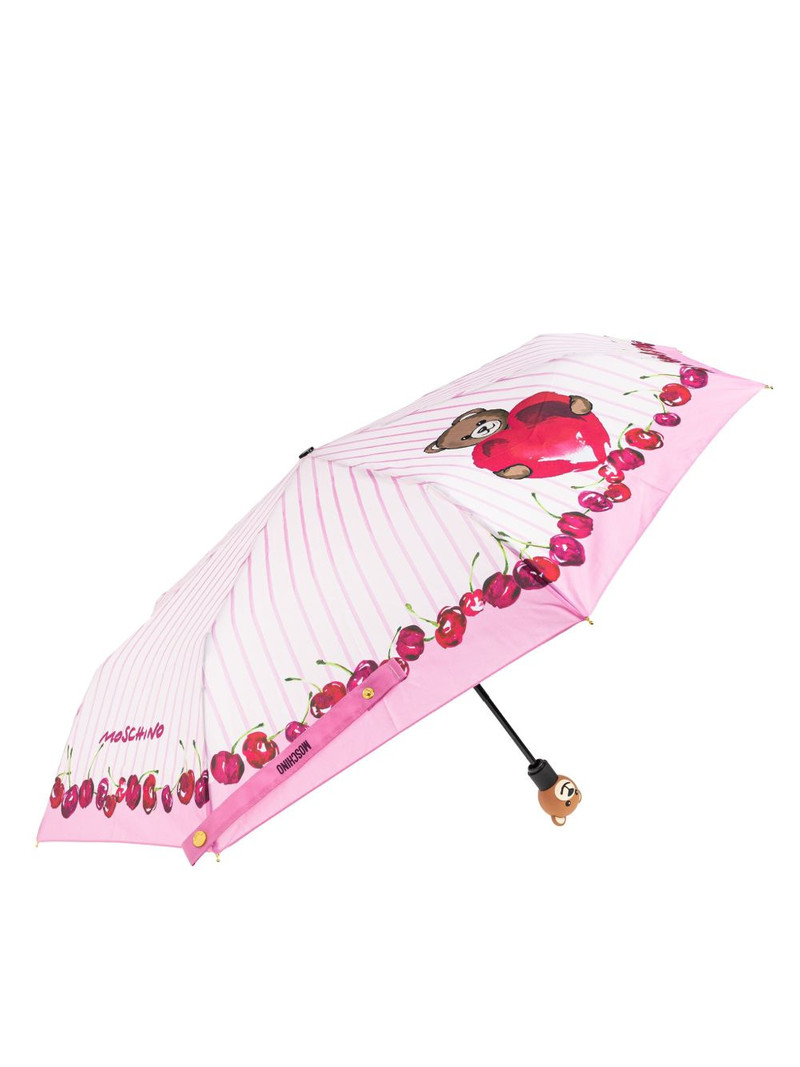 Moschino Teddy stripe umbrella outlook