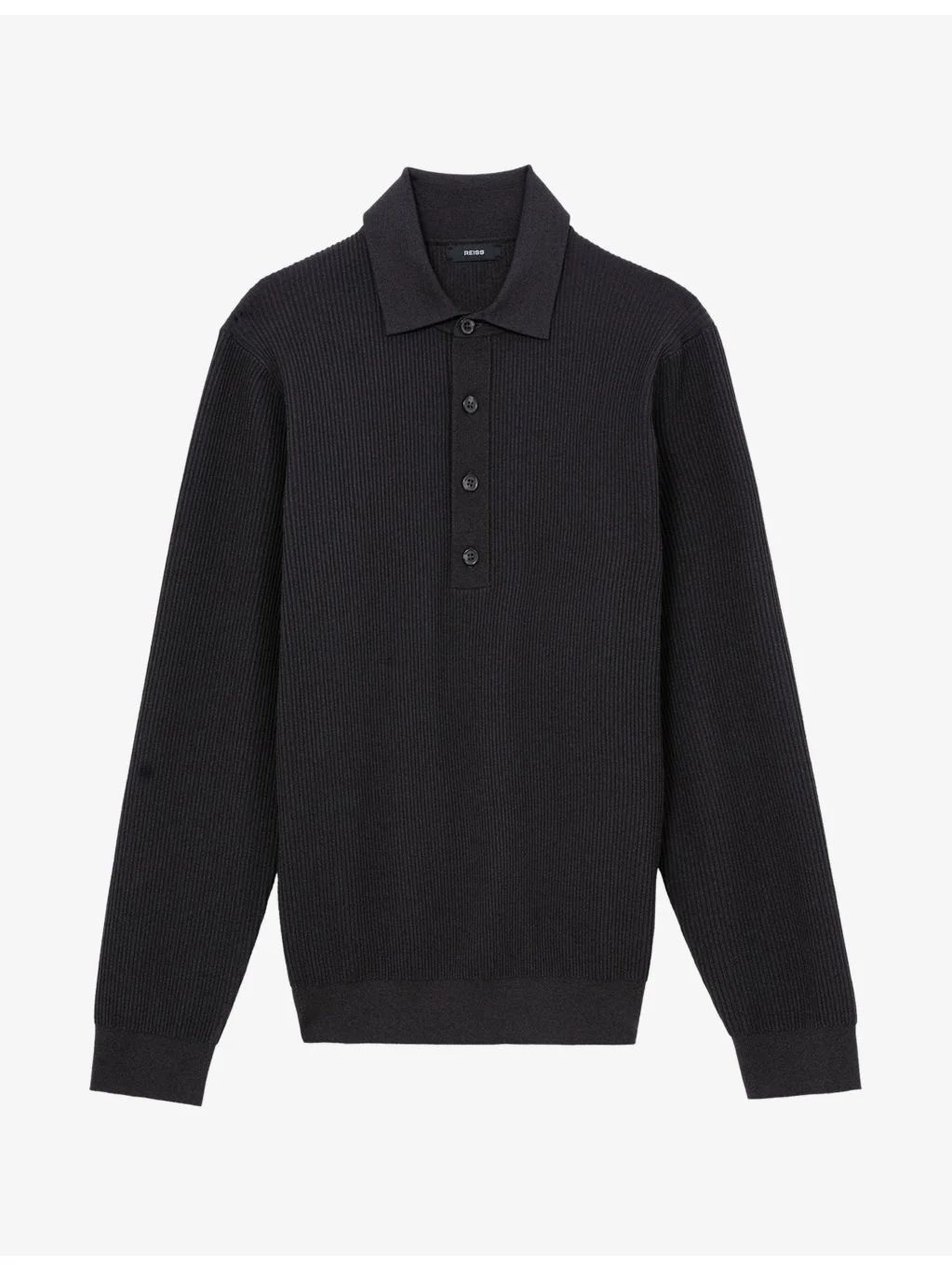 Admiral Ribbed Half-Button Woven Polo Shirt - 1