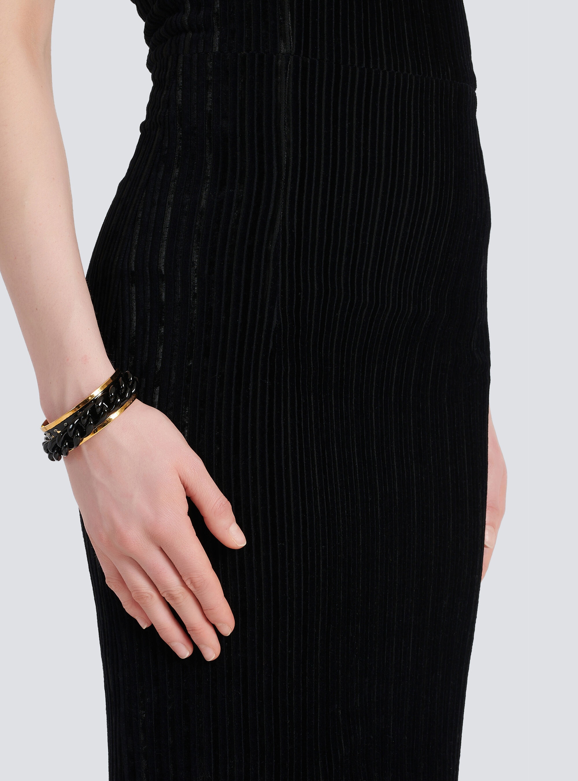 Brass chain cuff bracelet - 2