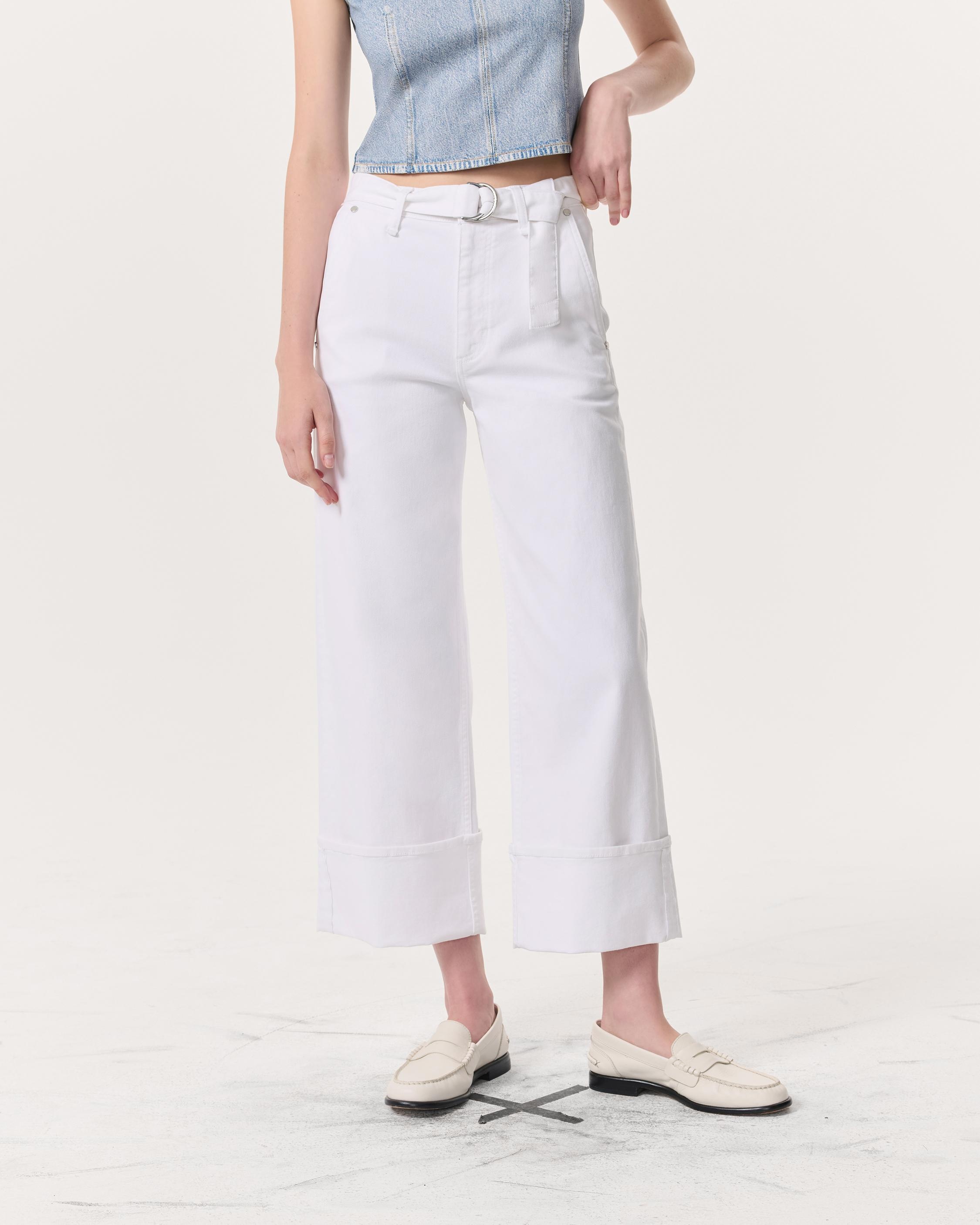 Andi Belted Ankle-Length Wide-Leg Jeans
Vintage Stretch Denim - 3