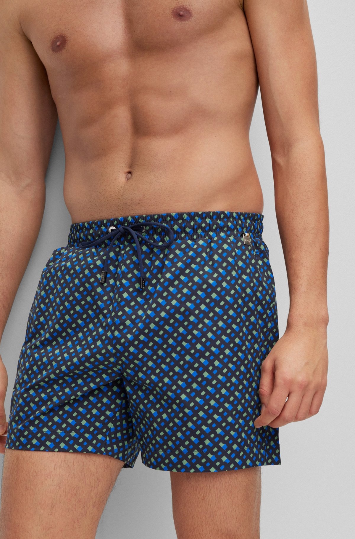 SWIM SHORTS WITH MONOGRAM PRINT - 3