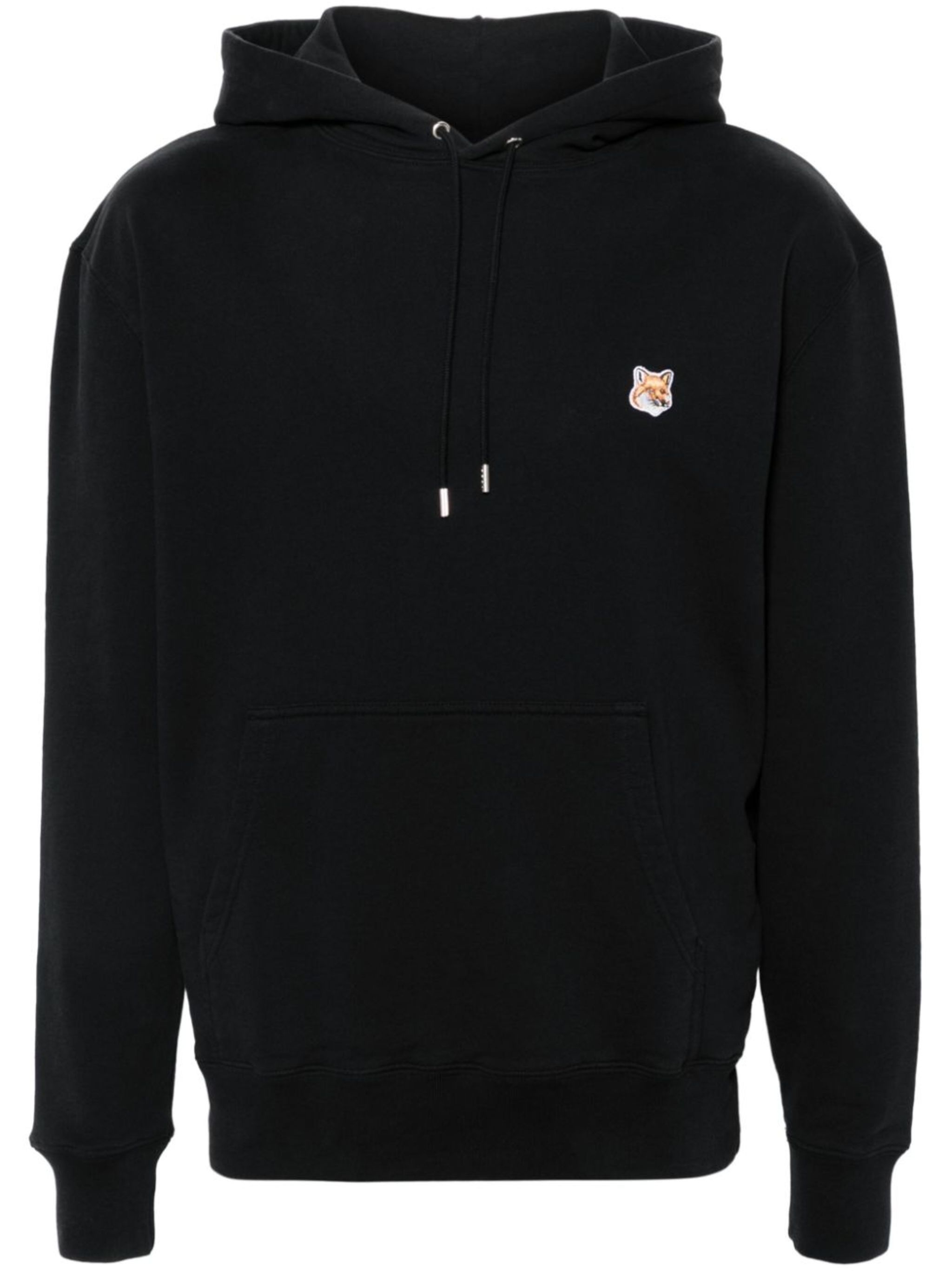 Fox-motif cotton hoodie - 1