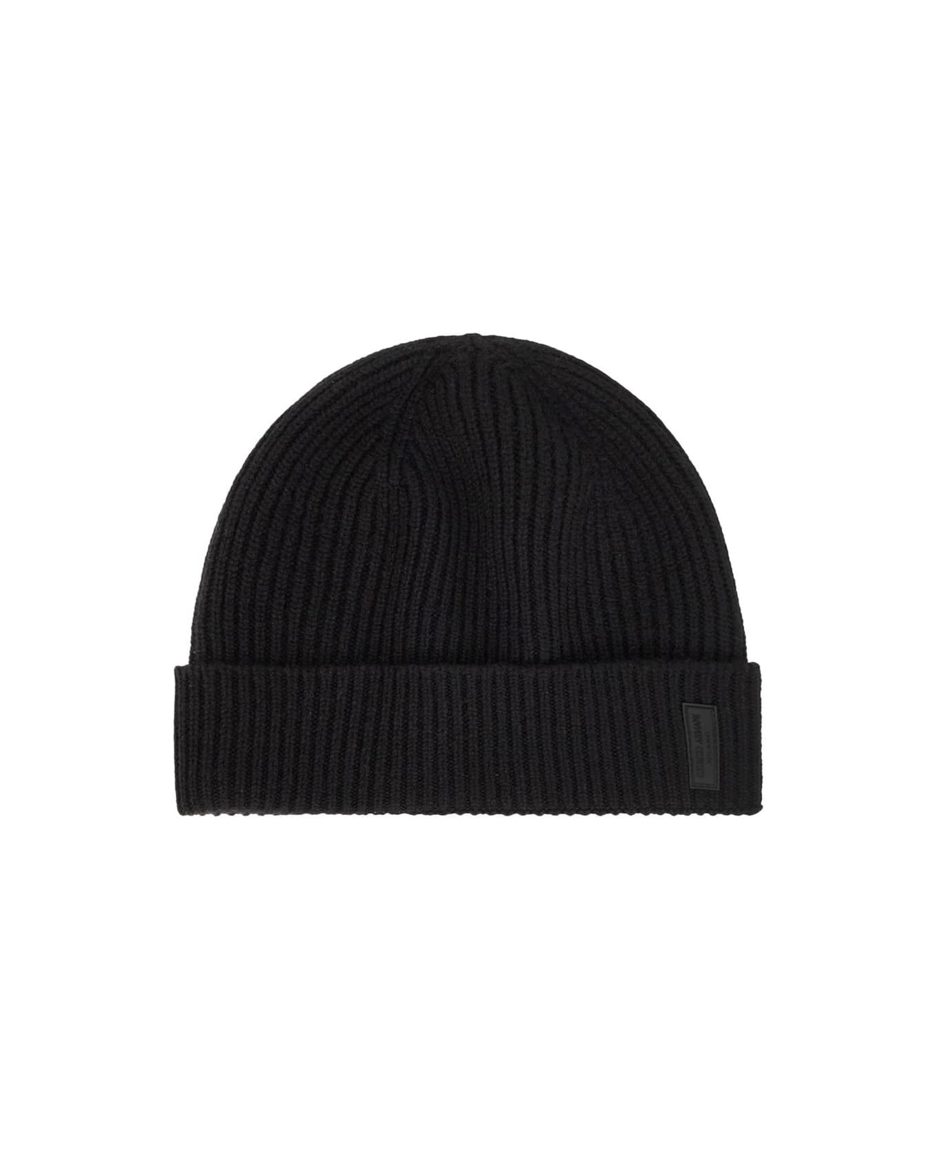 Cashmere Beanie With Logo - 1