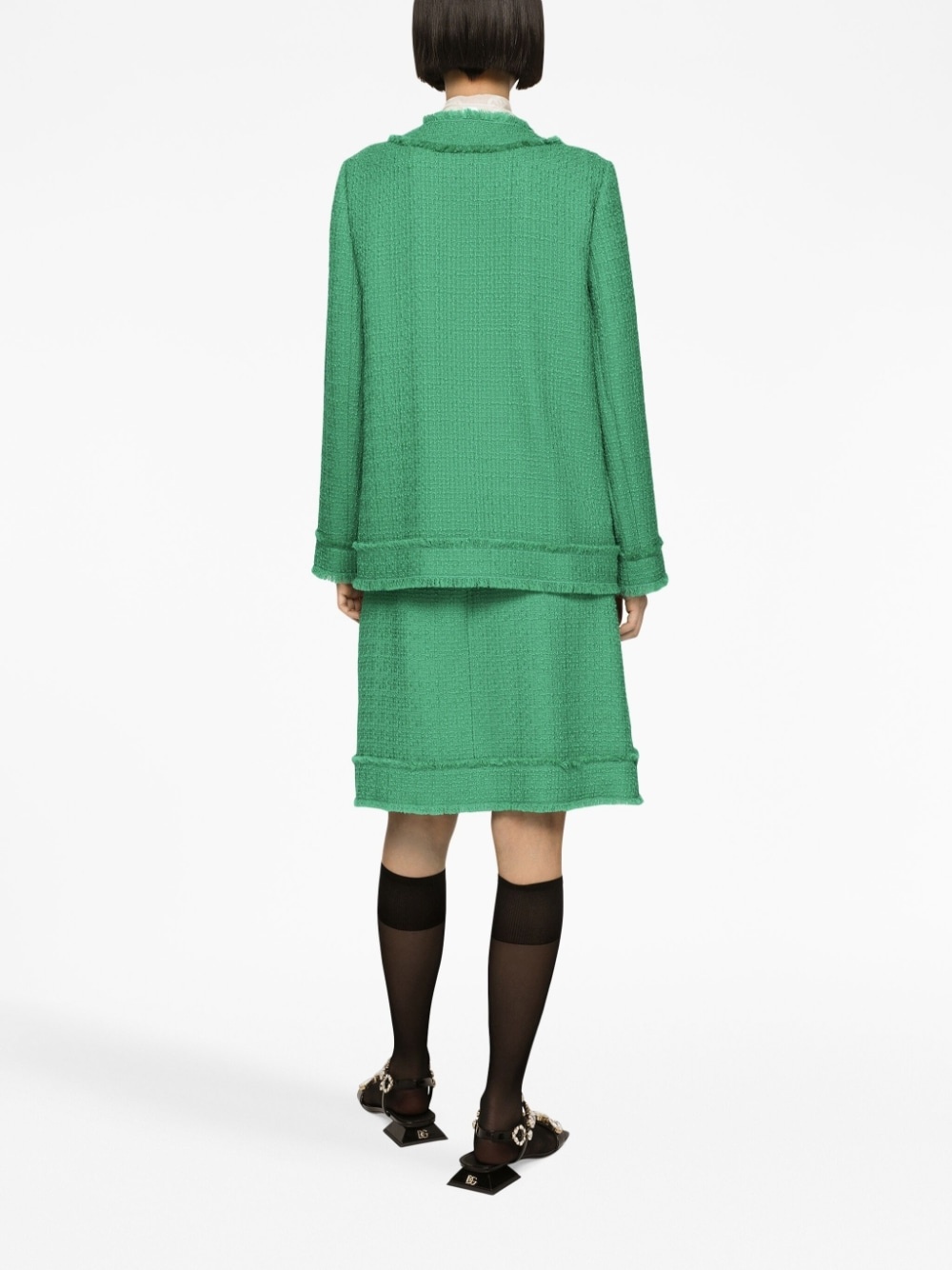 Dolce & Gabbana bouclé tweed jacket | farfetch | REVERSIBLE