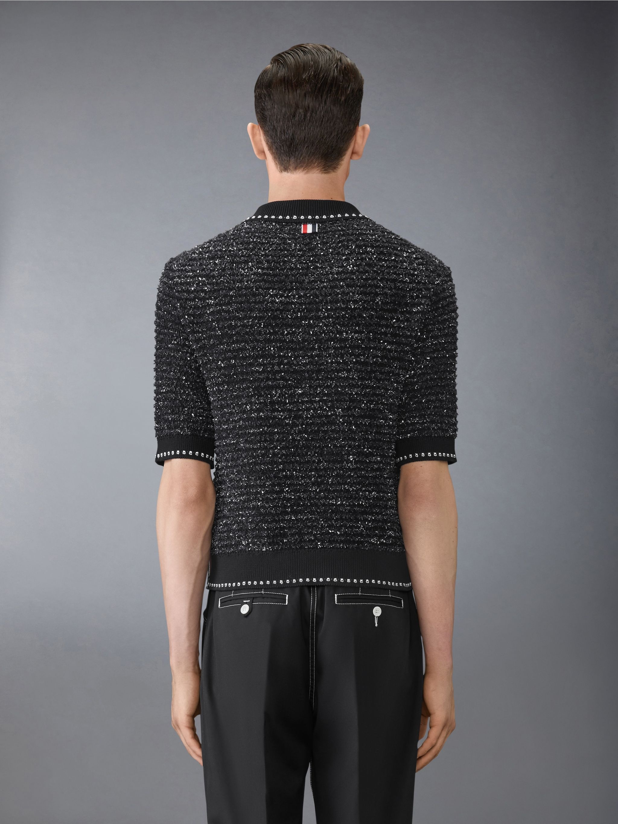 EYELASH TWEED JACQUARD POLO - 2