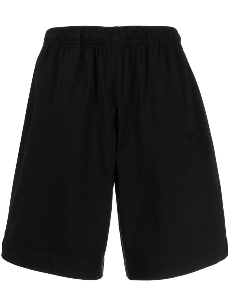 slip-on cotton track shorts 1