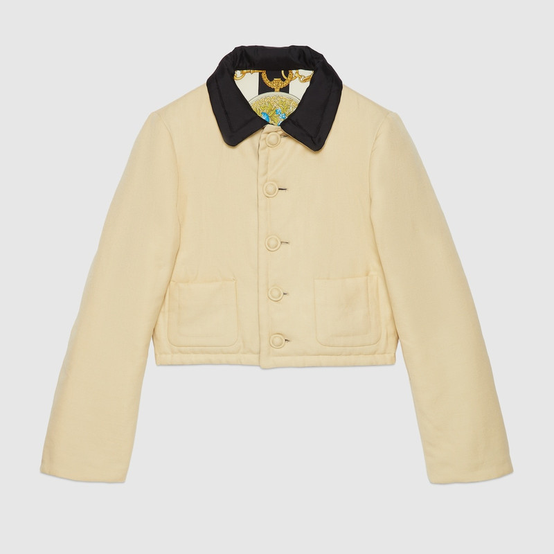 Reversible printed silk jacket 1