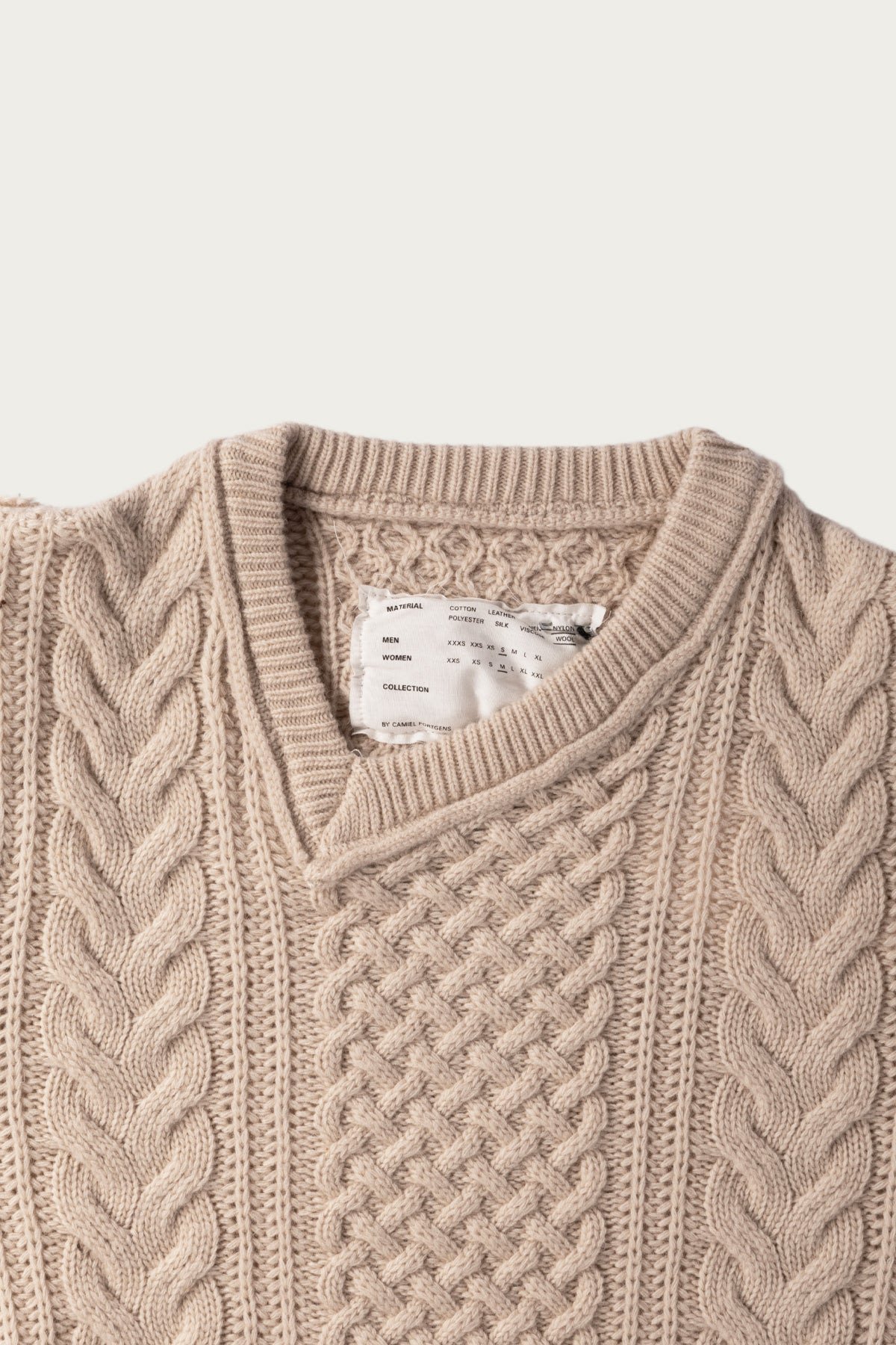 Frankenstein Cable Knit - Natural Off-White - 2