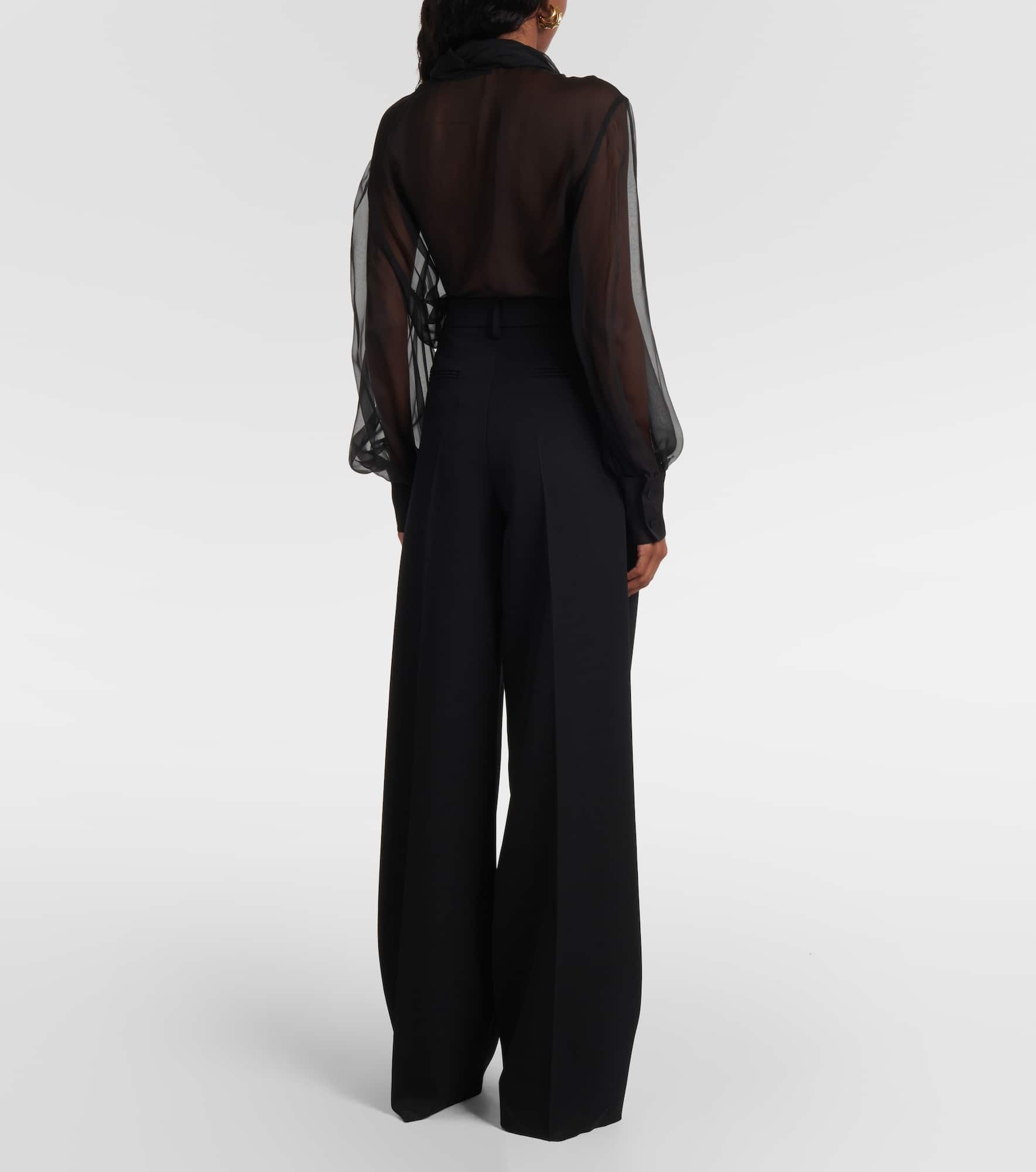 Grisaille virgin wool straight pants - 3