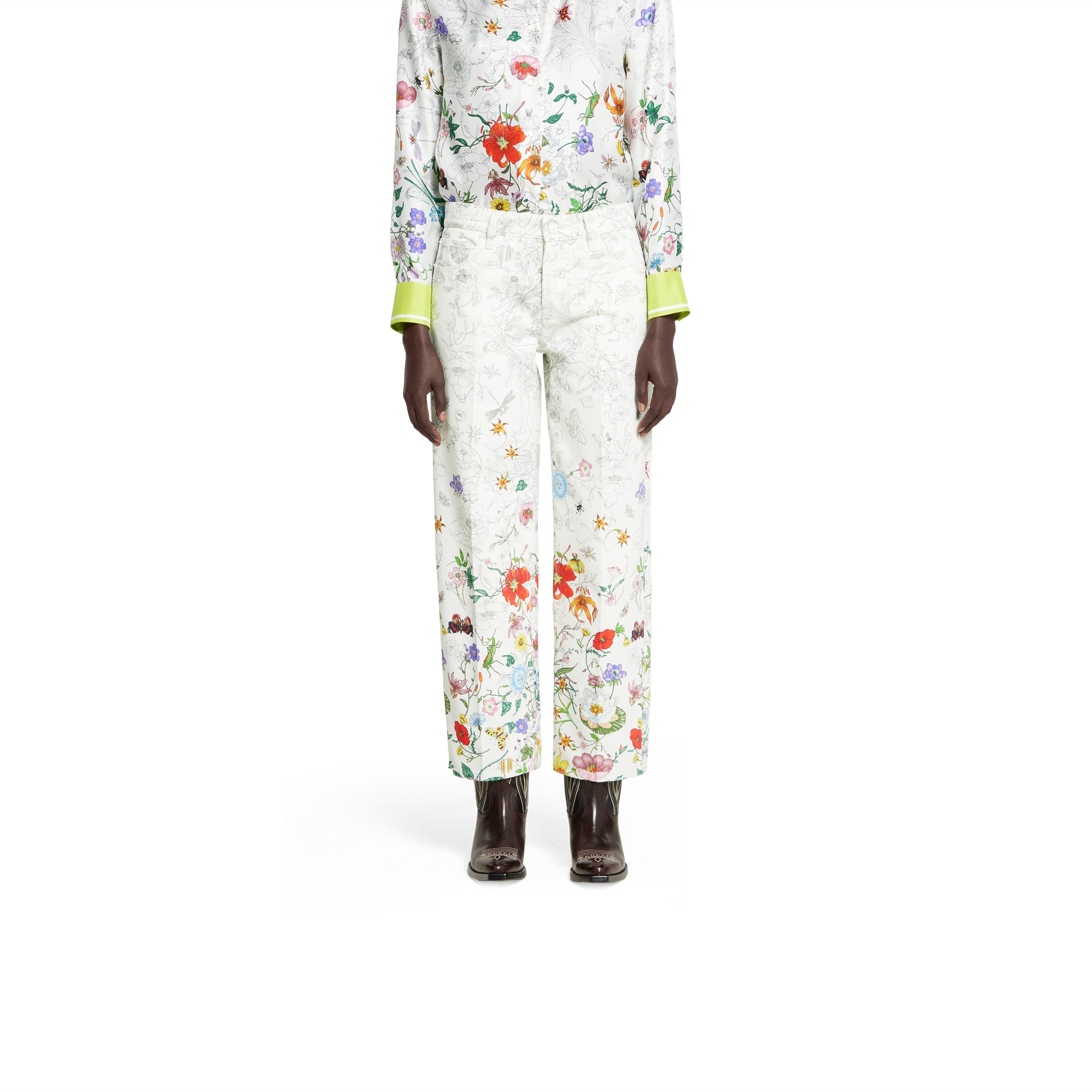 Printed denim pants - 3