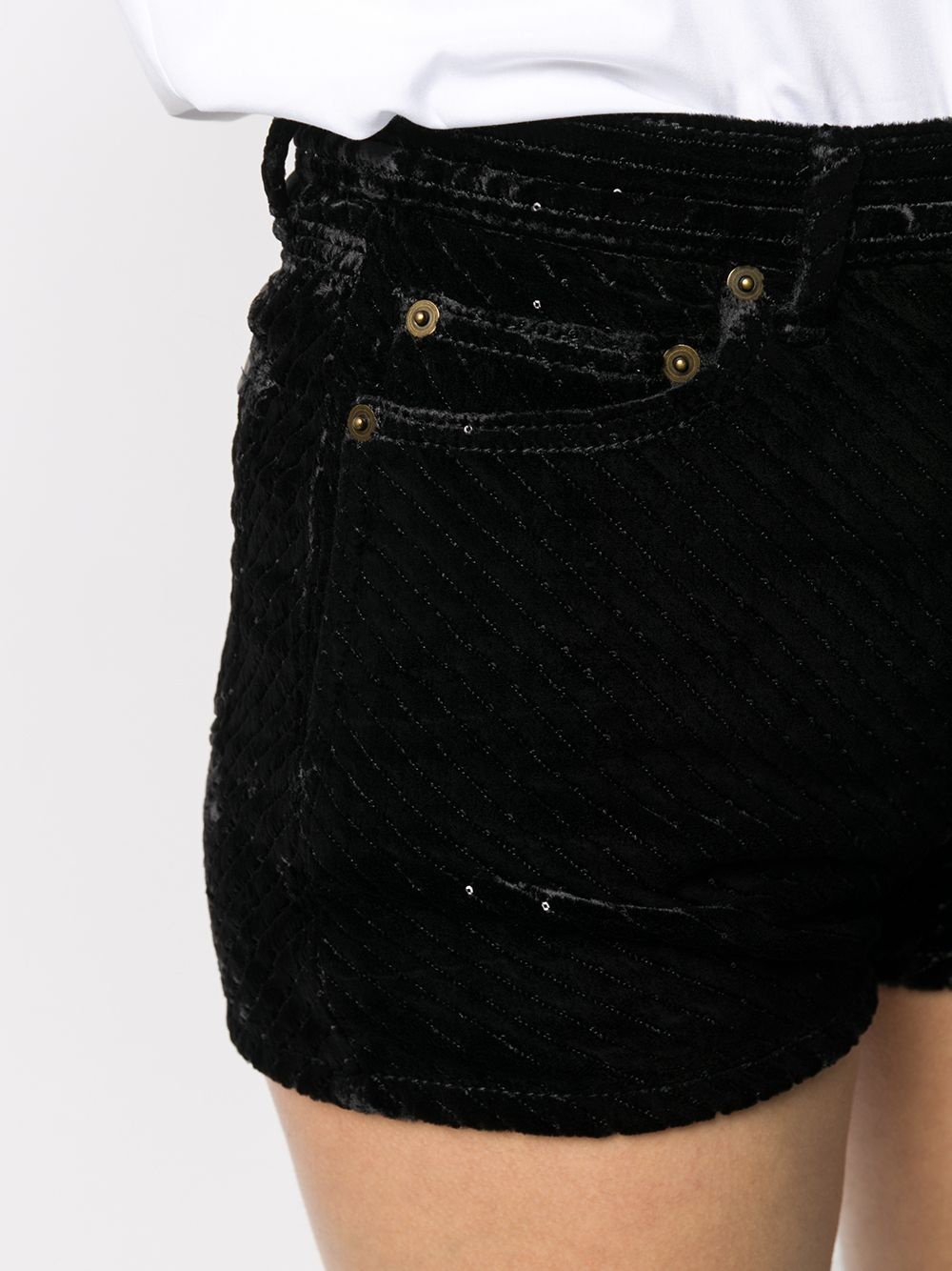 sequined dévoré velvet shorts - 5