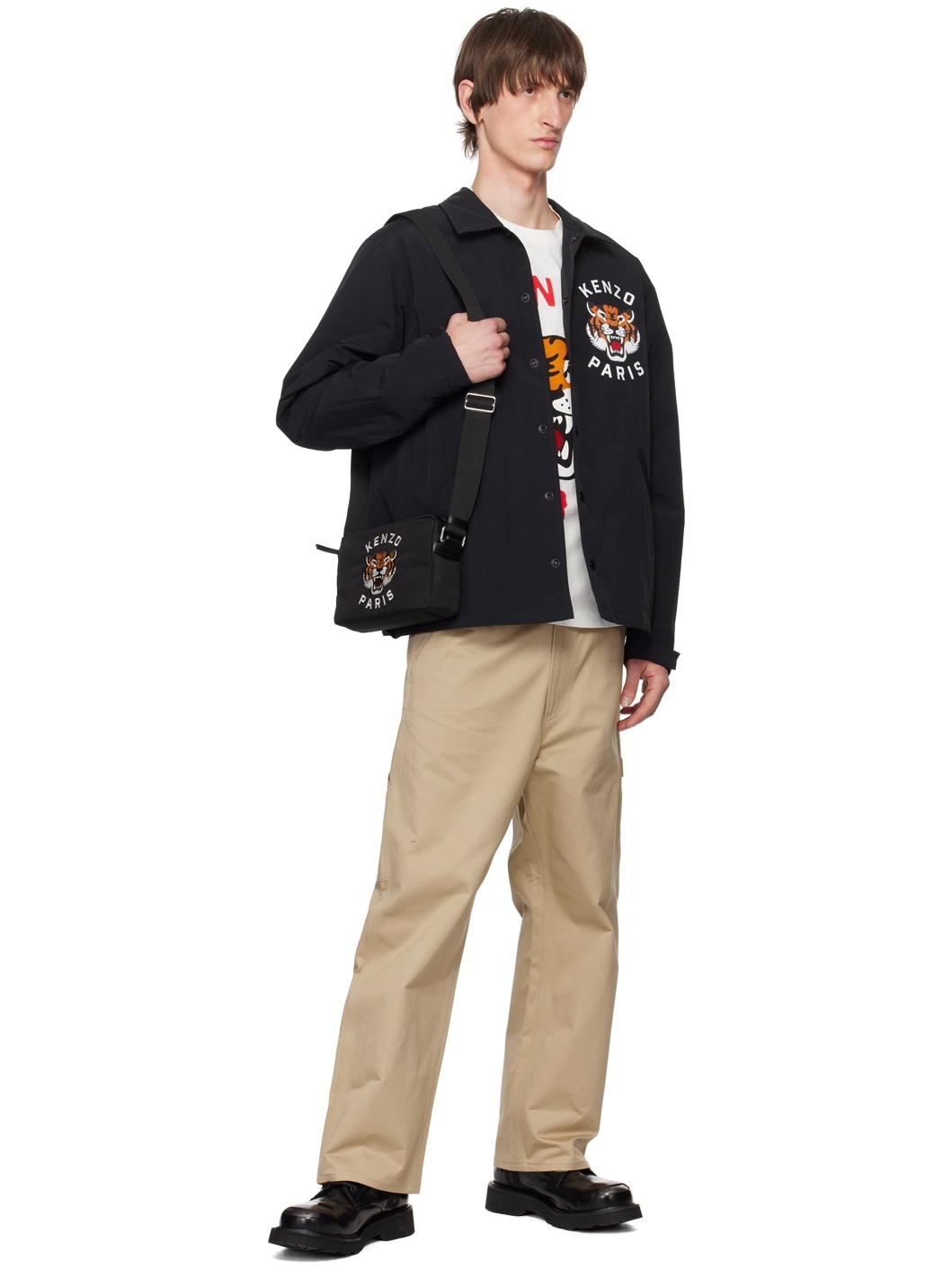 Black Kenzo Paris Lucky Tiger Jacket - 4