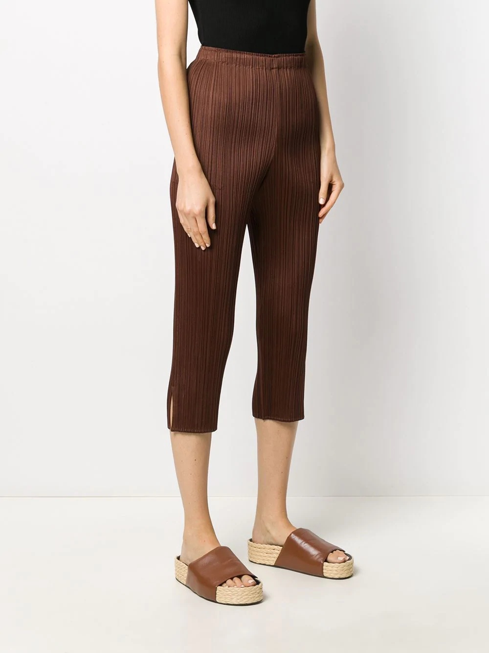 cropped pleated trousers - 3